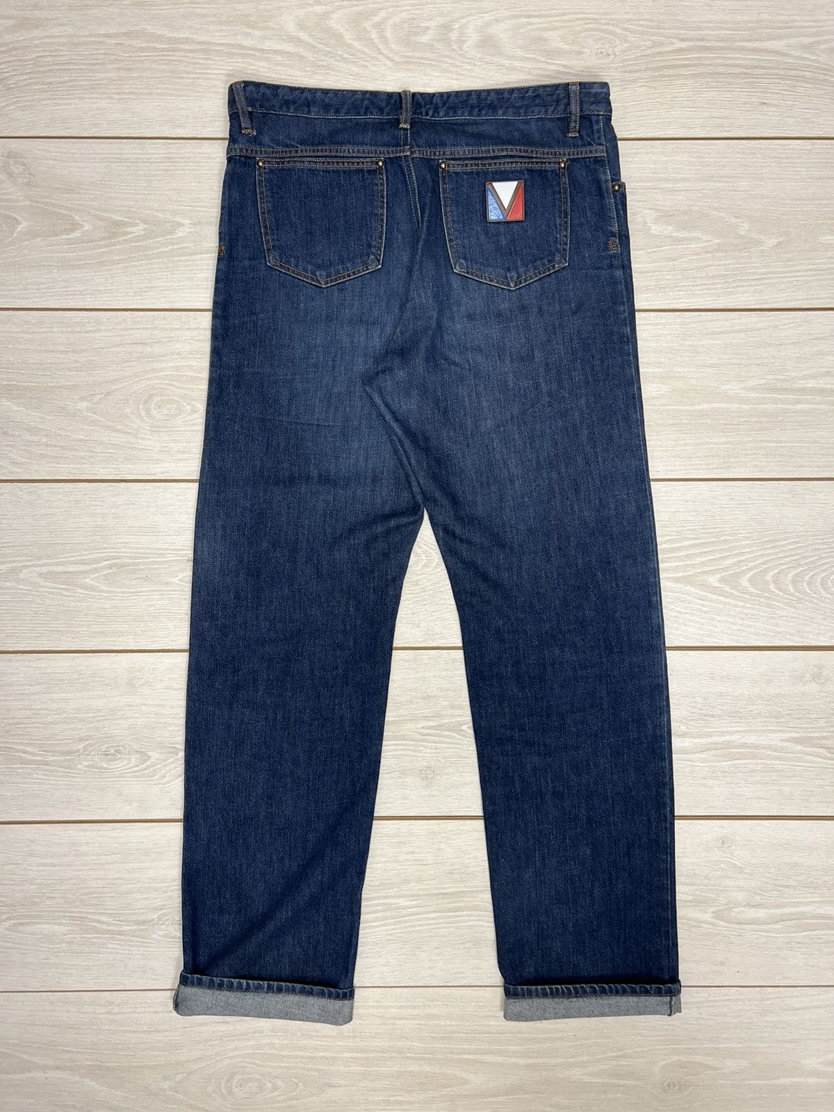 Helbers LOUIS VUITTON Pants Denim LV Embroidered leather Logo Size US 32 / EU 48 - 6 Thumbnail