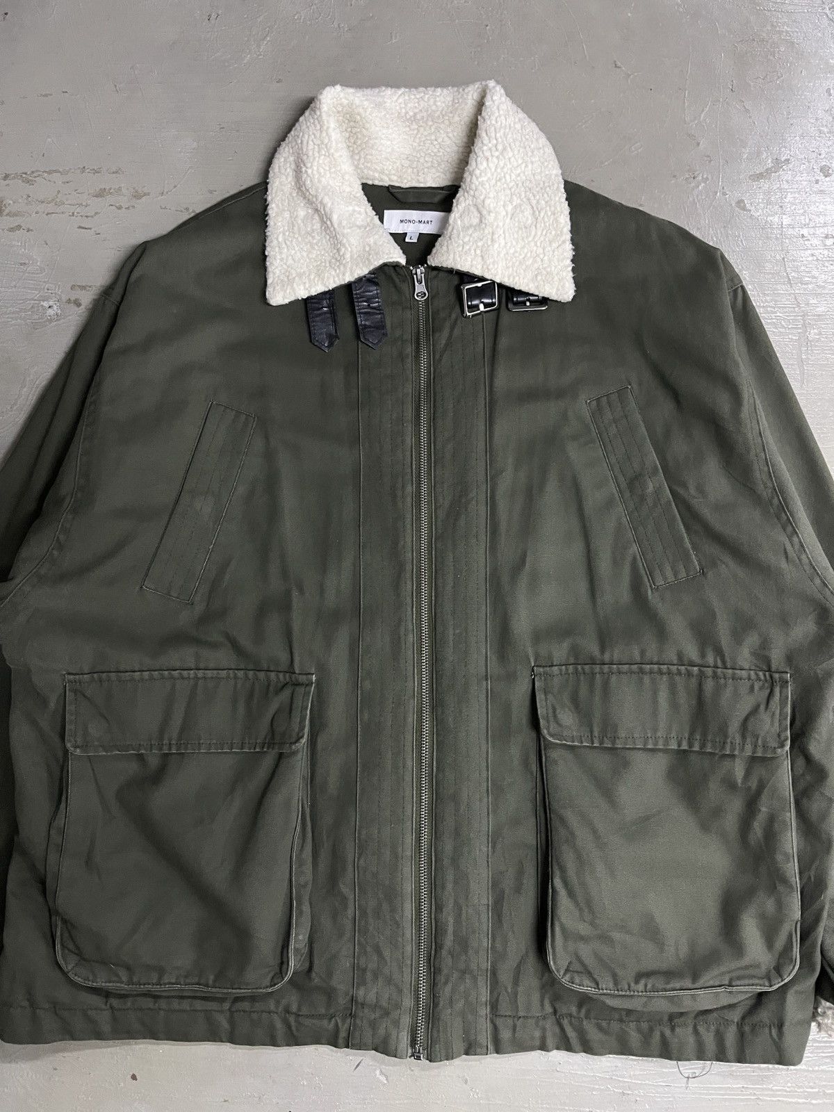 Vintage MonoMart Japan Acne Studios Style Military Shearling Jacket Size US L / EU 52-54 / 3 - 3 Thumbnail