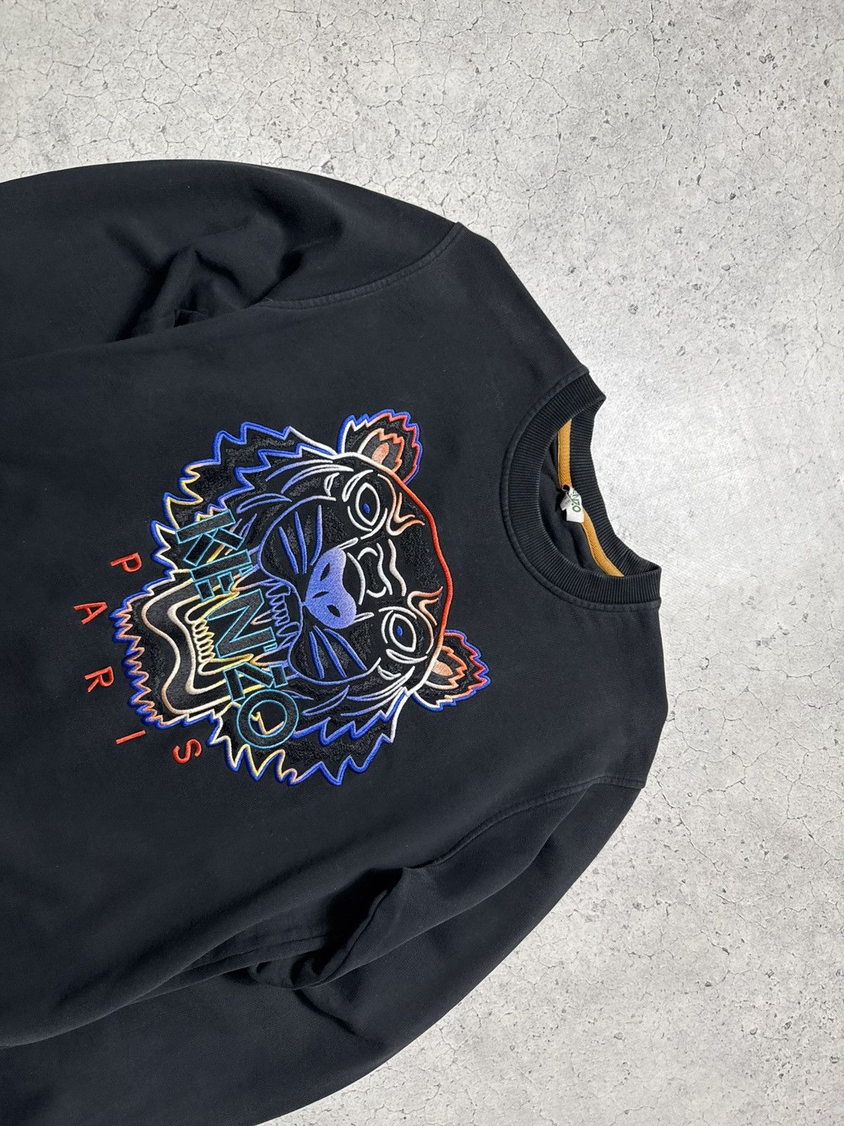 Kenzo Kenzo Paris Tiger Sweatshirt Big Logo Black Size S Size US S / EU 44-46 / 1 - 4 Thumbnail