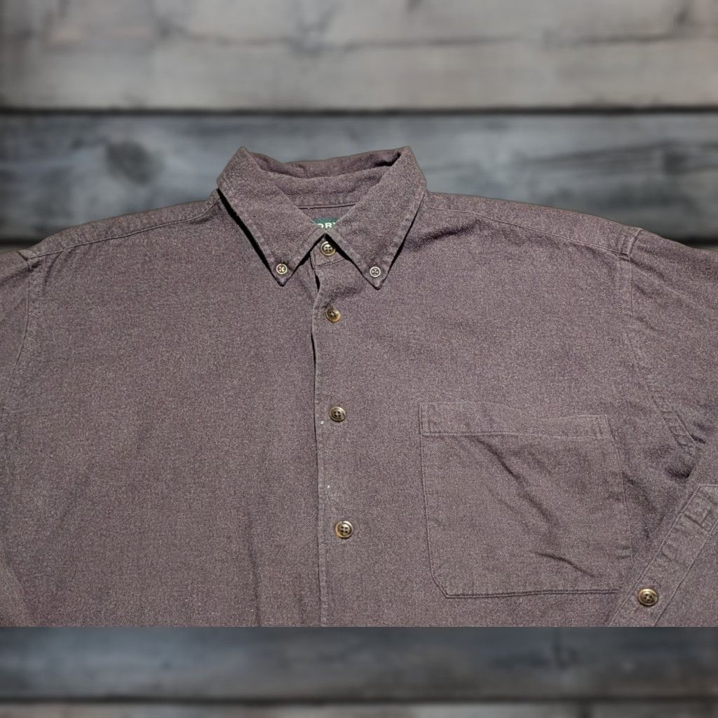 Orvis Orvis Luxury Flannel Shirt Mens Button-Down Chamois L/S Gray XL Cotton Button-Up Heavyweight Pockets Casual Travel Workwear Outdoor Classic Mens Size US XL / EU 56 / 4 - 1 Thumbnail