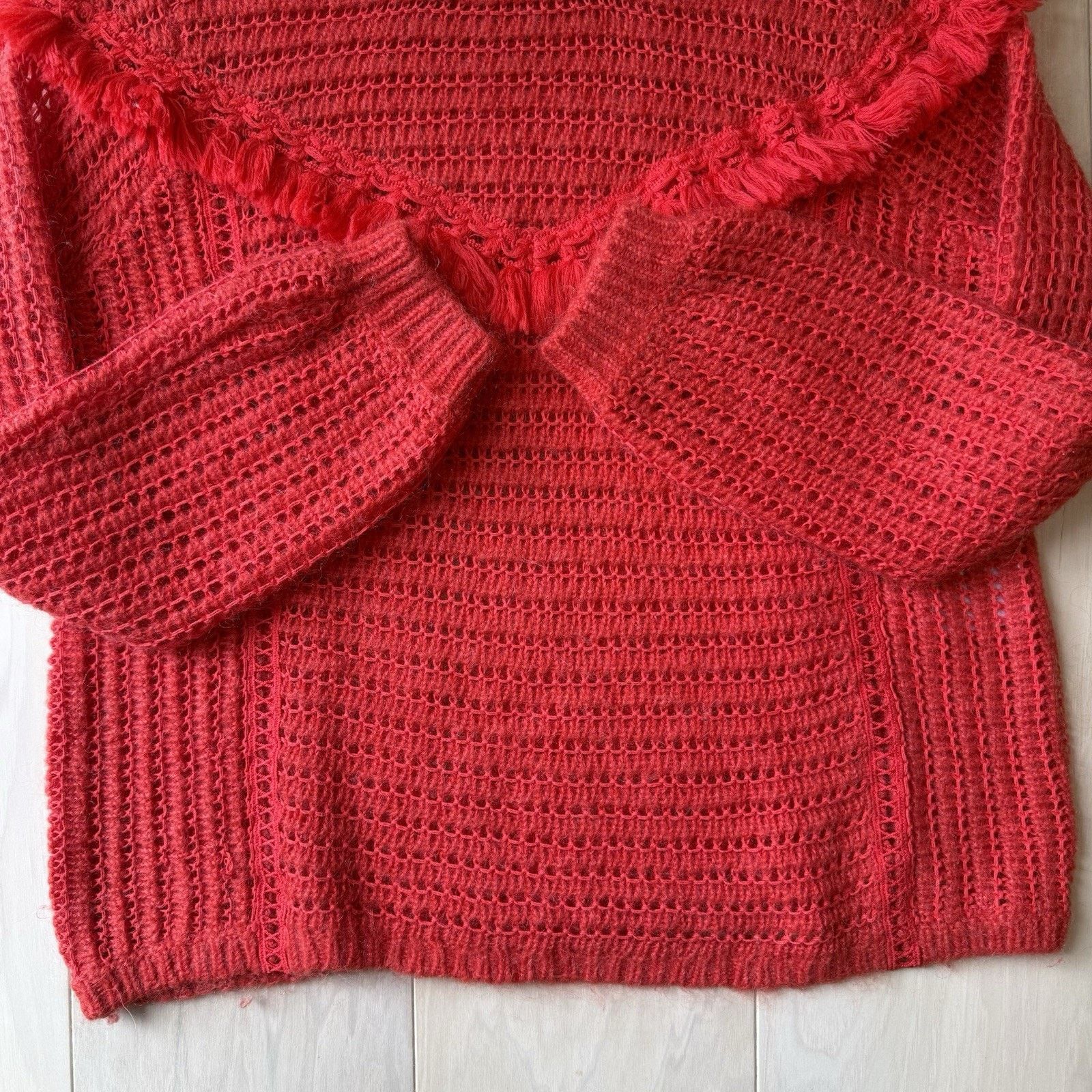 Sezane Sezane Gaston Sweater Women's Small Red Wool Cashmere Size S / US 4 / IT 40 - 5 Thumbnail