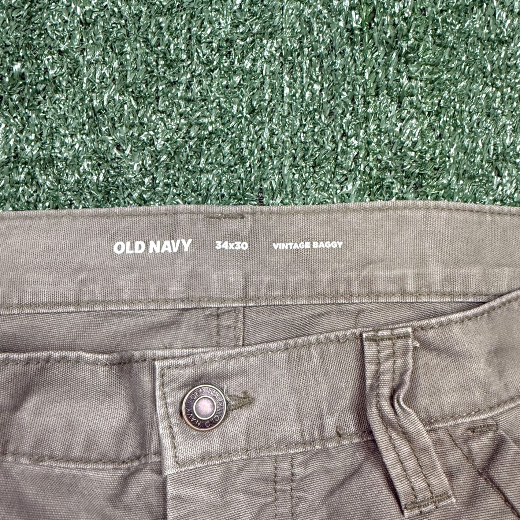Old Navy Old Navy Jeans Pants Men's Size 34 x 39 Green 90s Vintage Straight 5-Pocket Denim Relaxed Regular Adult Mens Jeans Size US 34 / EU 50 - 2 Thumbnail