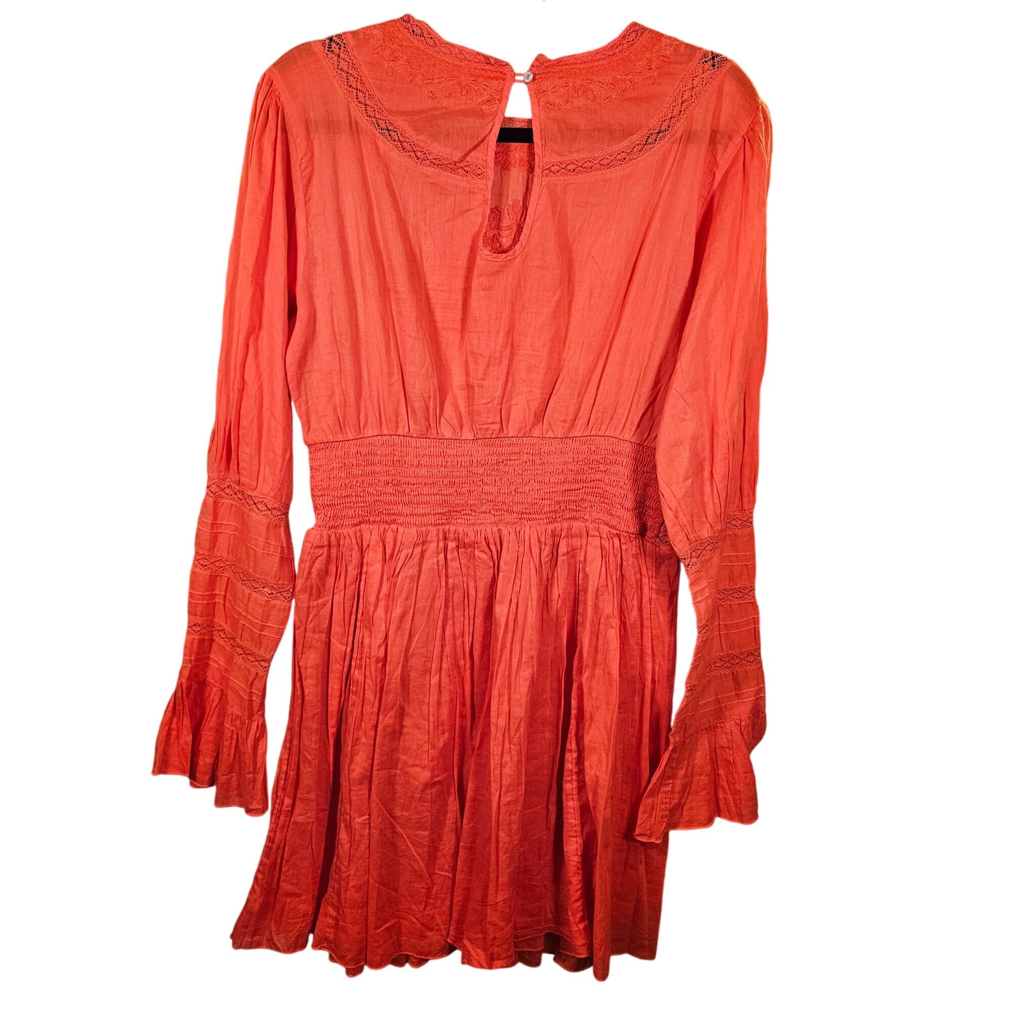 Free People Women Orange Dress 12 Whimsygoth, Boho Fall, Fol