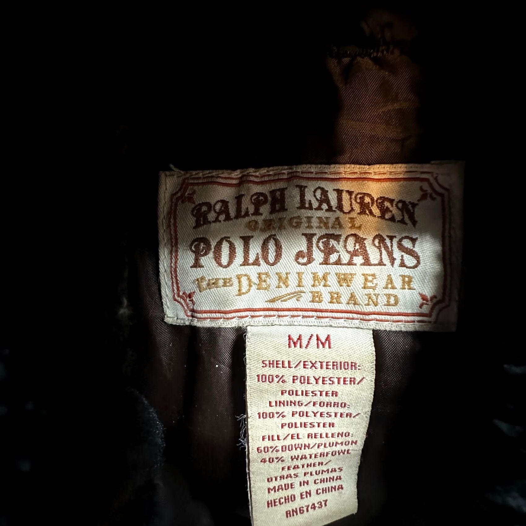 Ralph Lauren VINTAGE Ralph Lauren Polo Jeans Down Fill Puffer Bomber Jacket Hood Women Medium Brown Size 32" / US 10 / IT 46 - 3 Thumbnail