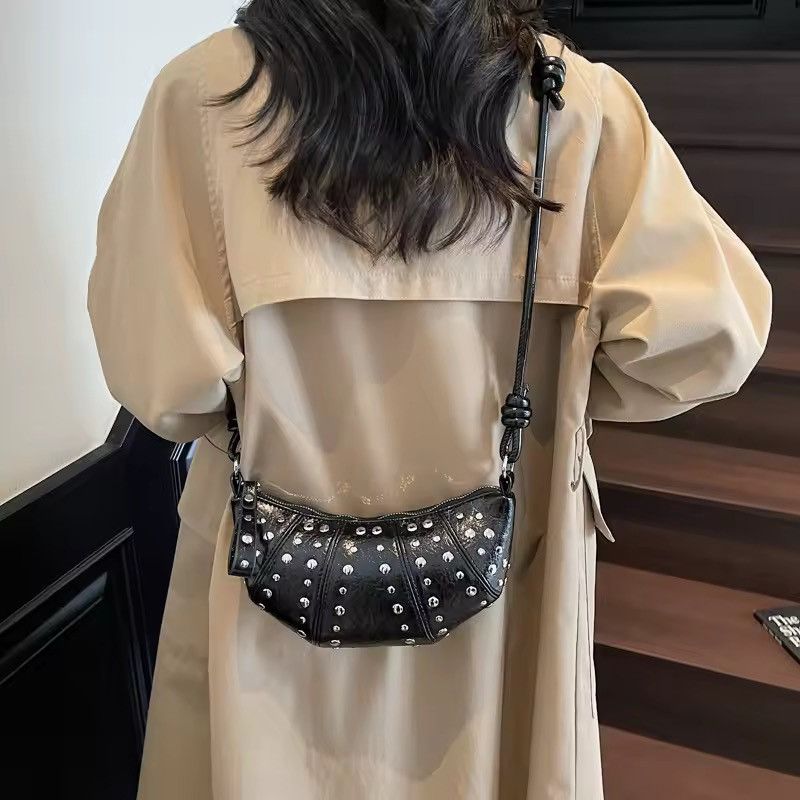 Other Punk Rivets Gothic PU Leather Crossbody Shoulder Bag Size ONE SIZE - 4 Thumbnail