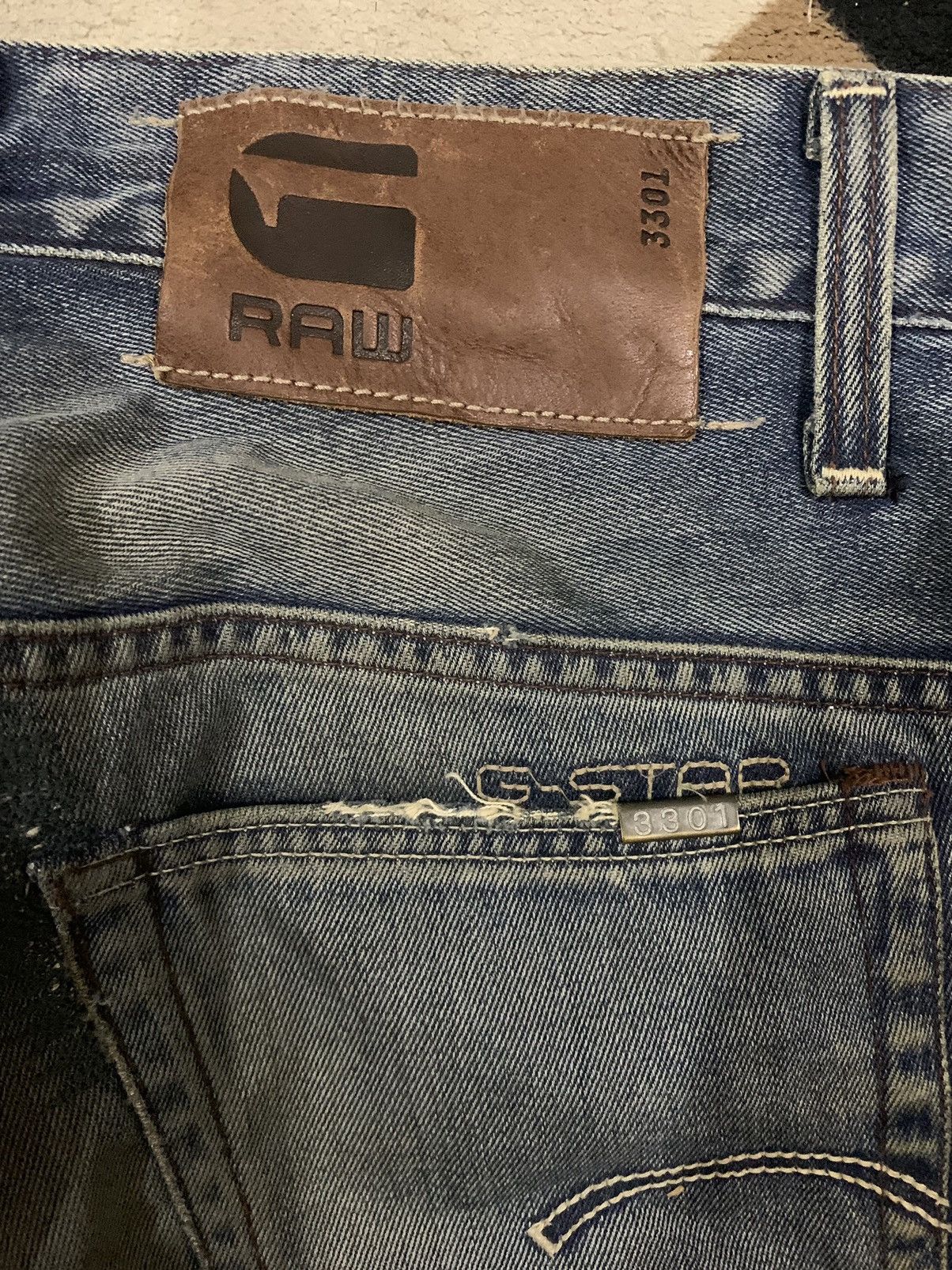 G-Star Vintage G Star Raw Mud Washed Slim Fit Jeans Made in Italy Size US 29 - 12 Thumbnail
