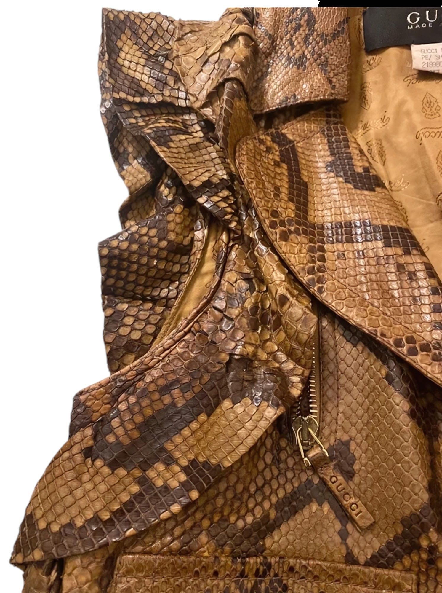 Gucci S/S 2009 RUNWAY SNAKE SKIN LEATHER VEST Size S / US 4 / IT 40 - 5 Thumbnail