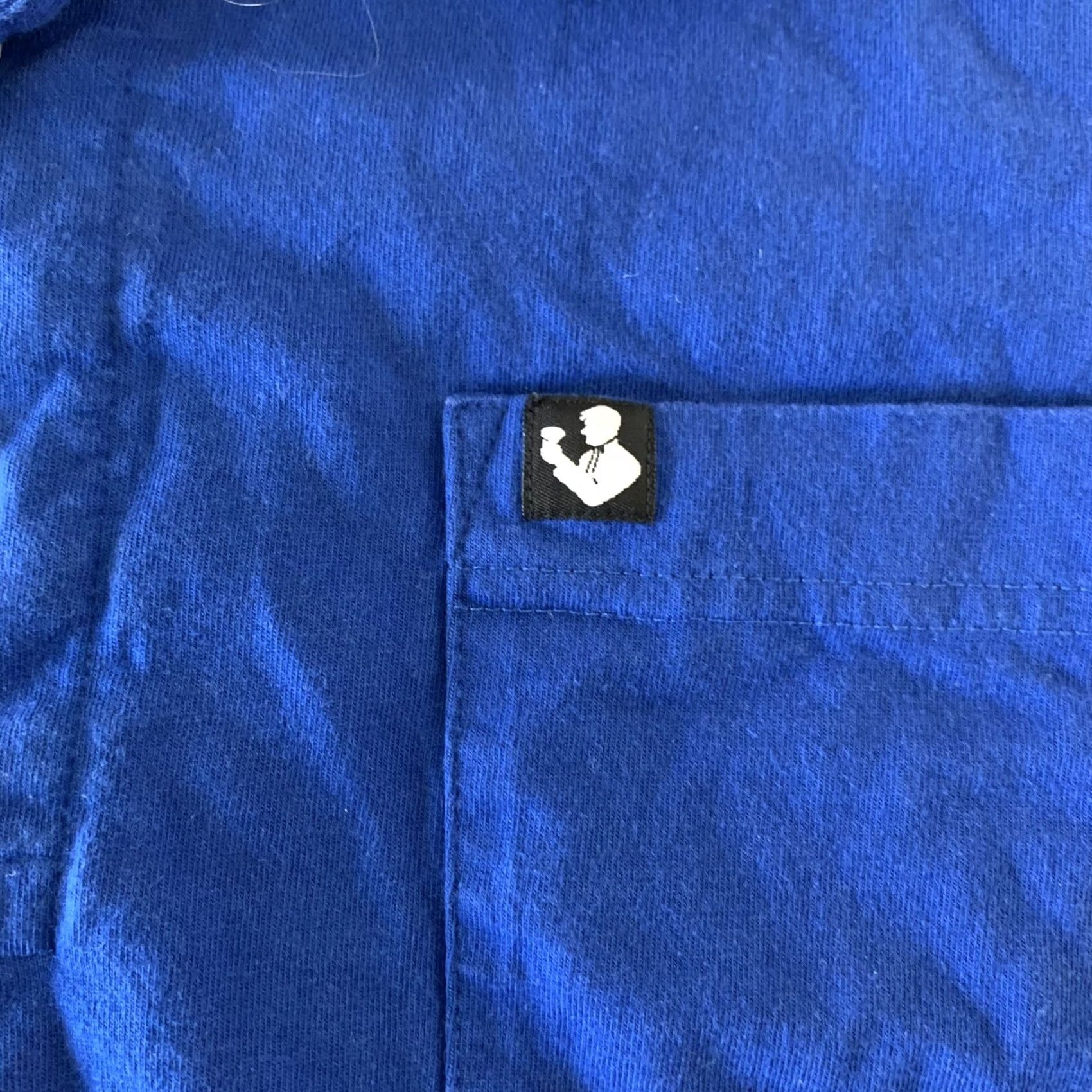 Vintage Polo Shirt Mens L Blue Rowdy Gentleman Men Short Sleeve Cotton Pocket Size Size US L / EU 52-54 / 3 - 4 Thumbnail