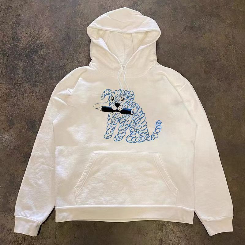 Japanese Brand Street-style casual retro cartoon puppy print hoodie Size US M / EU 48-50 / 2 - 1 Thumbnail