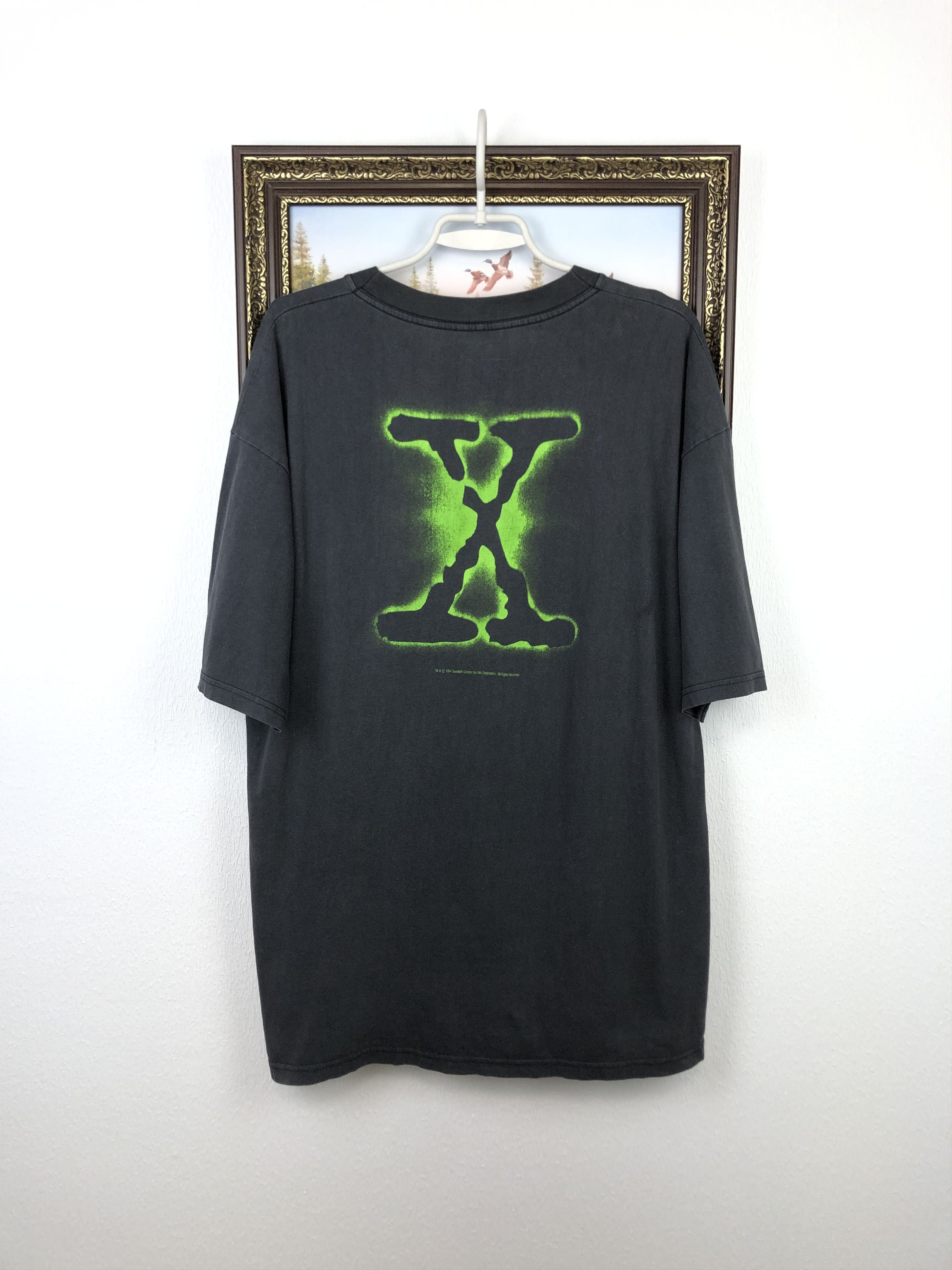 Vintage Vintage 90's The X Files TV Promo Movie Shirt Over Print Tee Size US XL / EU 56 / 4 - 1 Thumbnail