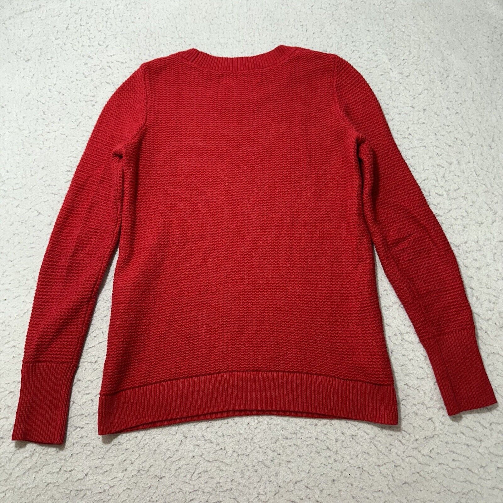 Loft LOFT XS Long Sleeve Crewneck Red Pullover Sweater Buttons Size XS / US 0-2 / IT 36-38 - 10 Thumbnail