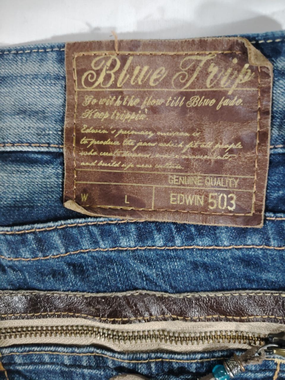 Edwin Vintage Edwin 503 Blue Trip Selvedge Denim - Straight Fit Size US 32 / EU 48 - 6 Thumbnail