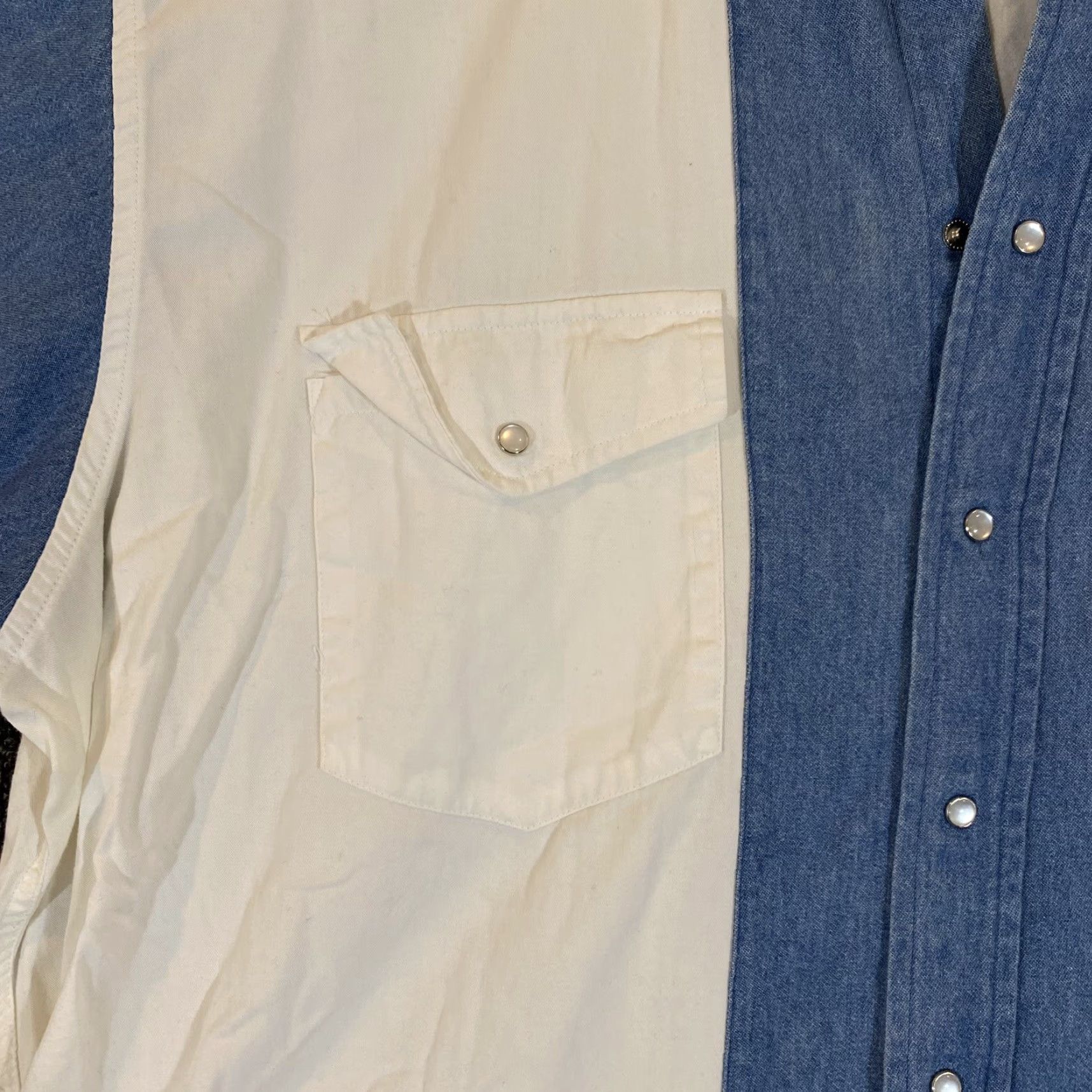 Vintage VINTAGE Cumberland Outfitters Men's Shirt 2XL Western Button-Up Cotton Blue White Outdoor Casual Size US XXL / EU 58 / 5 - 3 Thumbnail