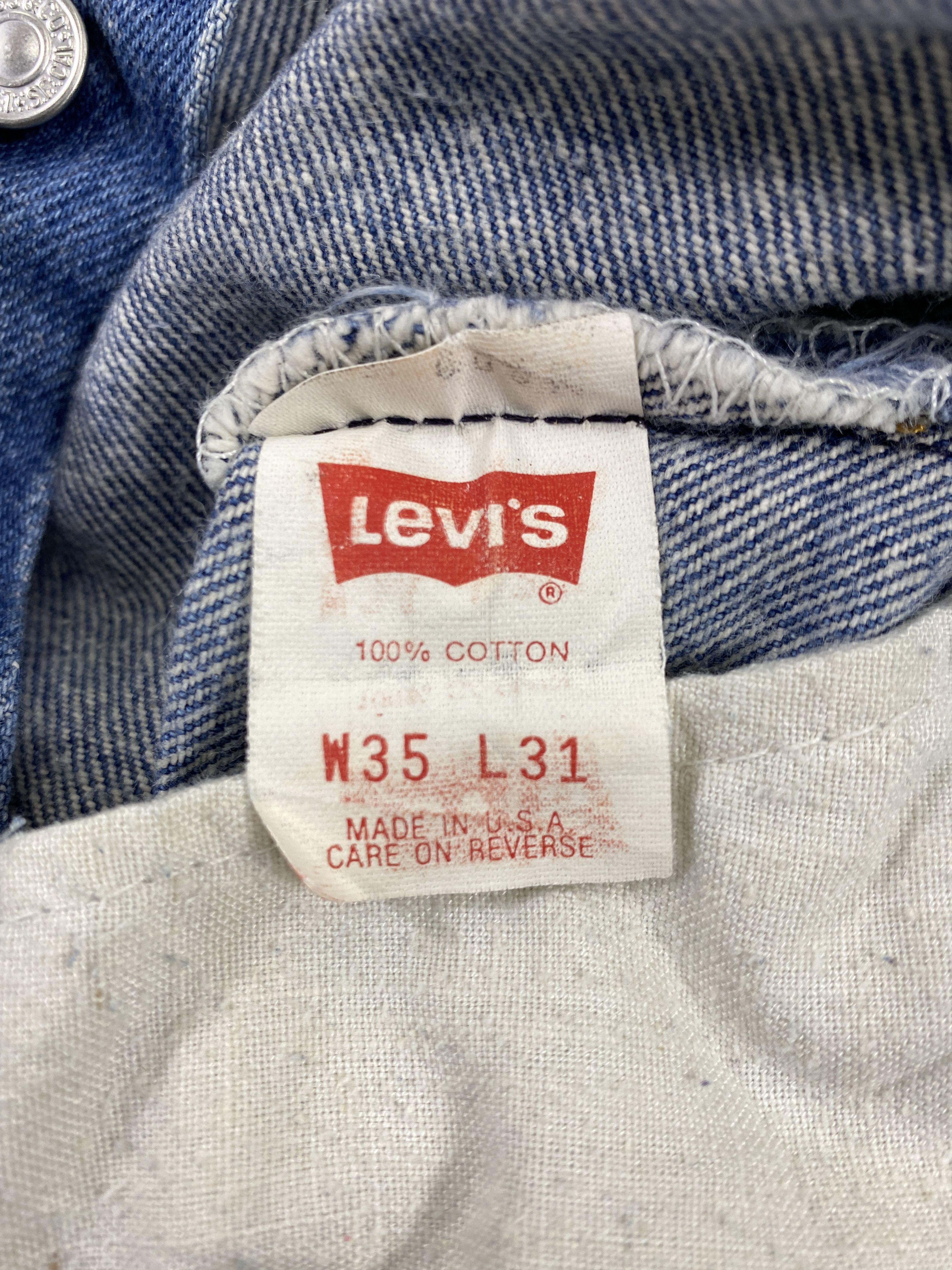 Levi's Distressed Vintage Levi's 501 Short Denim Jeans 33x12-JN3530 Size US 33 - 7 Thumbnail