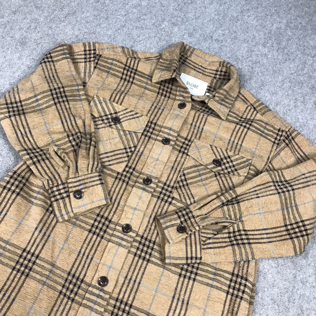 Japanese Brand IENA MADE IN JAPAN FLANNEL CHECK STYLE BUTTON JACKET Size L / US 10 / IT 46 - 4 Thumbnail