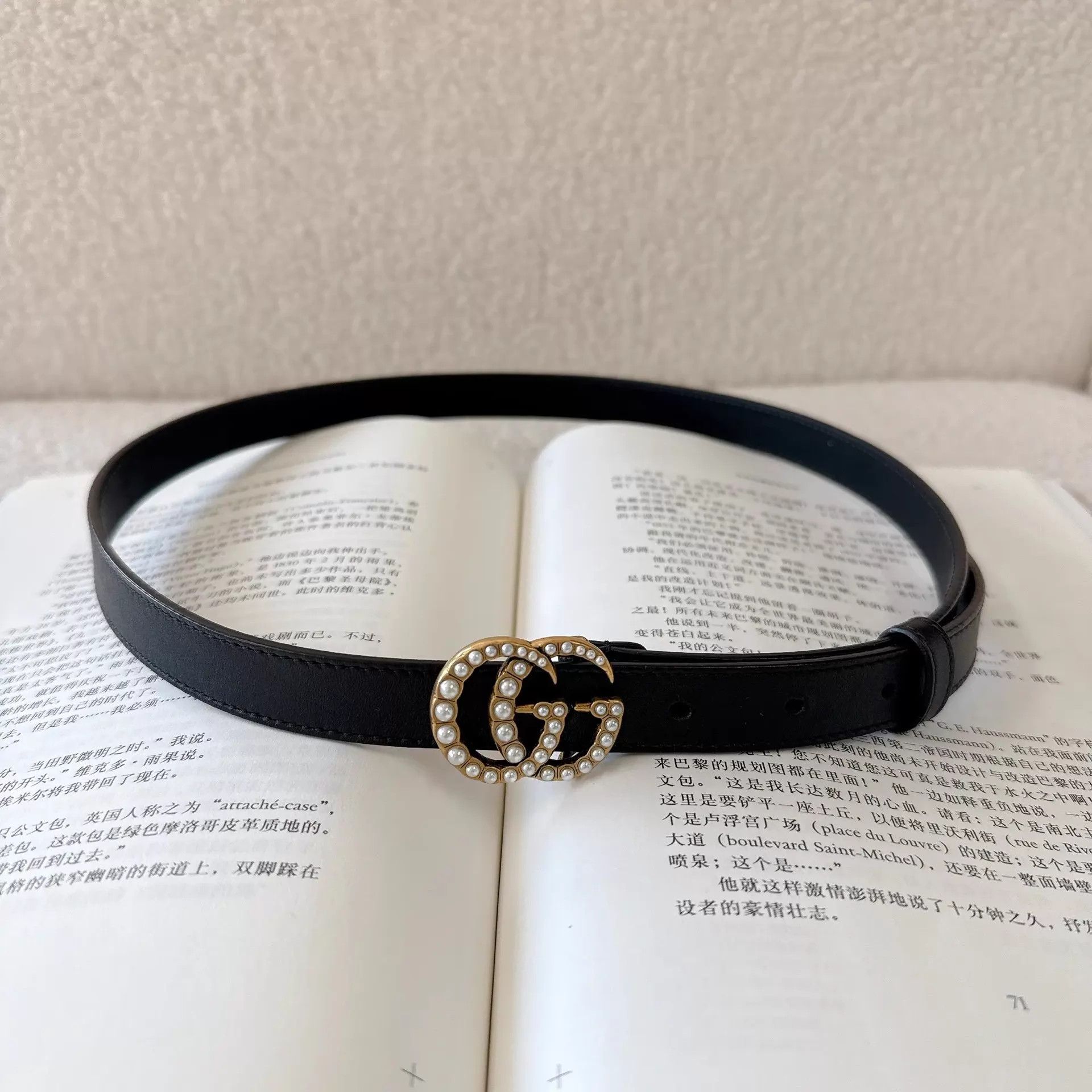 Gucci Gucci Pearl Belt 80×32 Pre-Owned Size ONE SIZE - 1 Thumbnail