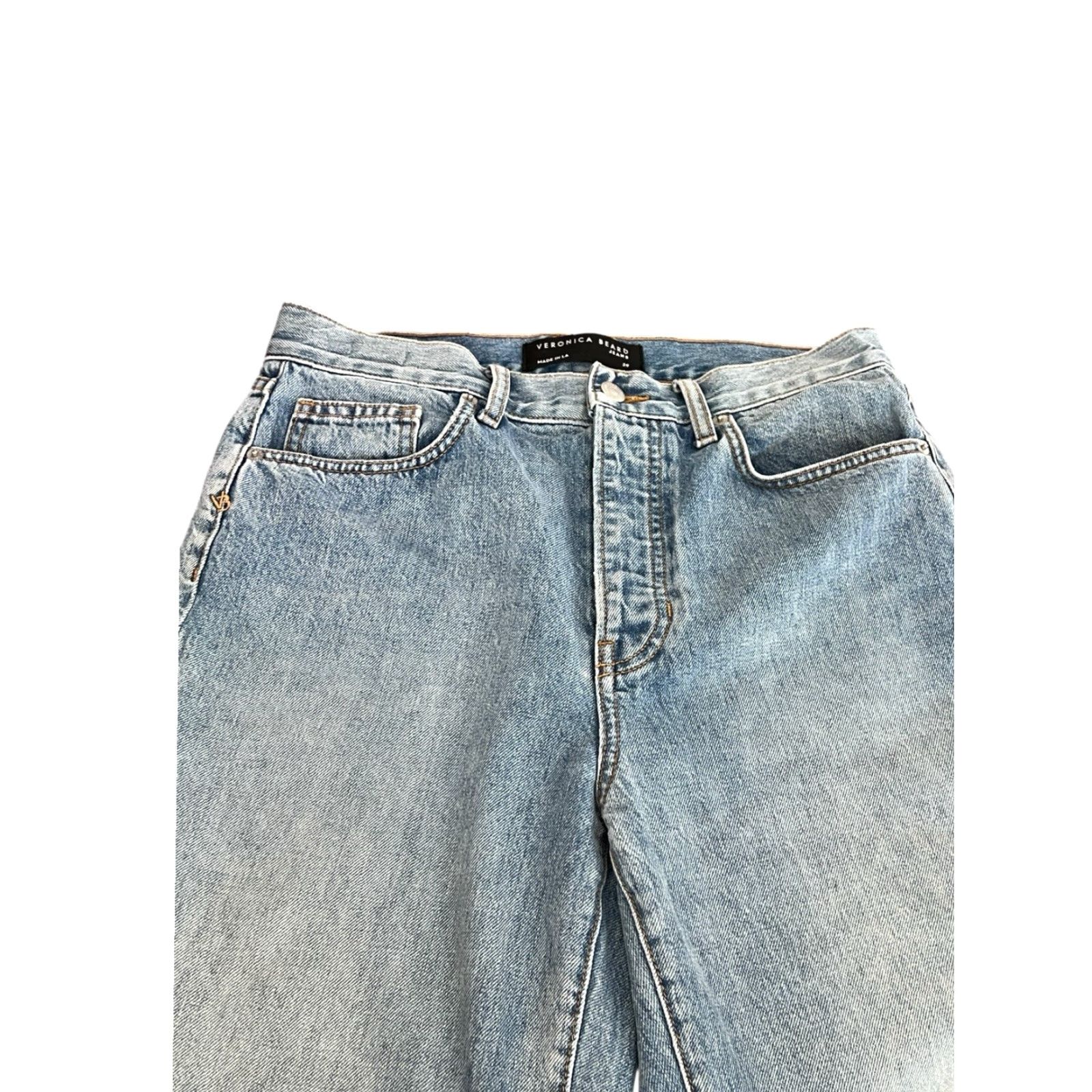 Veronica Beard VERONICA BEARD Blake Straight Leg Jeans Size 29 High Rise Blue Denim Mom Jeans Womens Jeans Blue High Rise 29 Straight Leg Veron Size 29" - 6 Thumbnail