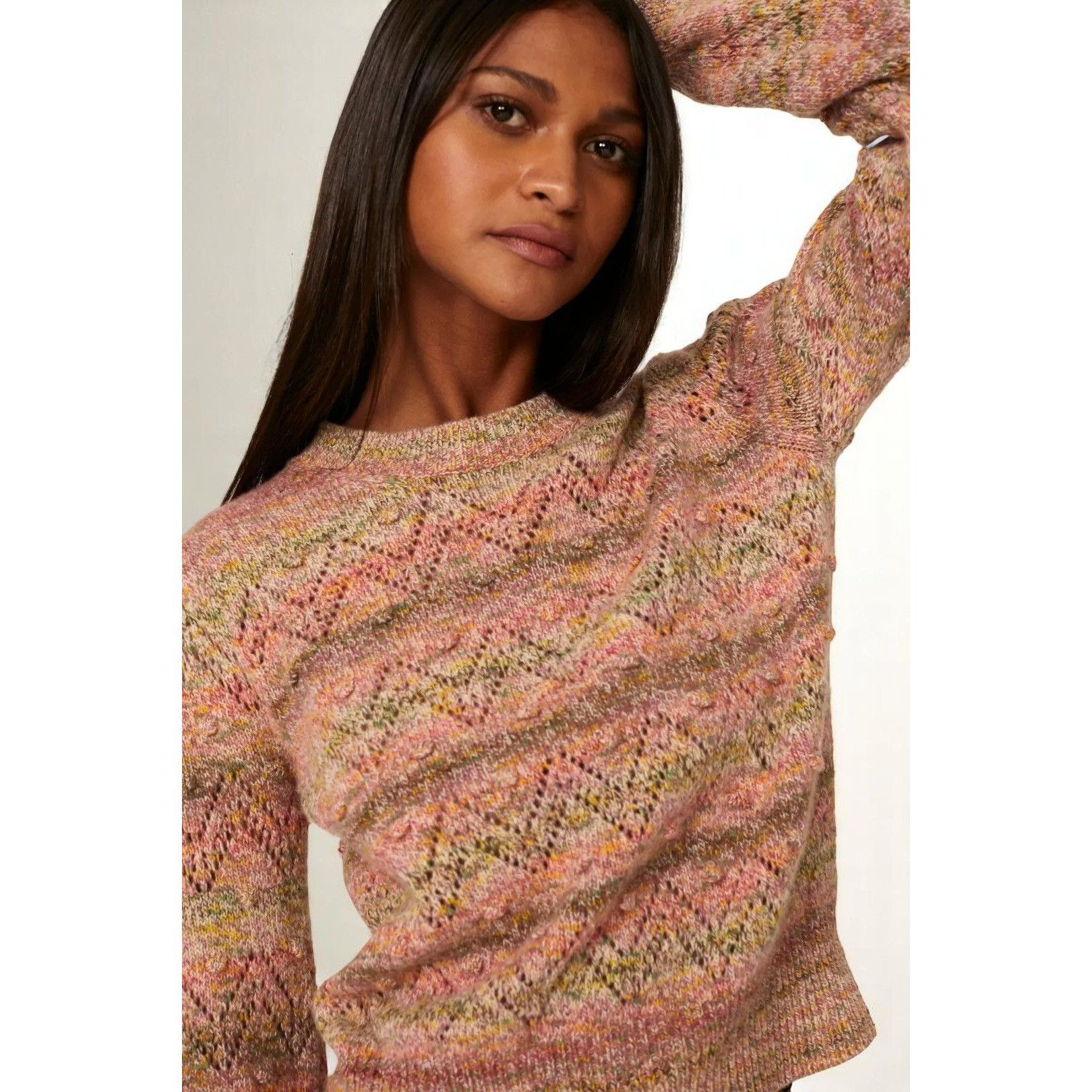 Vanessa Bruno Vanessa Bruno Sissi Popcorn Knit Sweater Small Pink Crew Size S / US 4 / IT 40 - 8 Thumbnail
