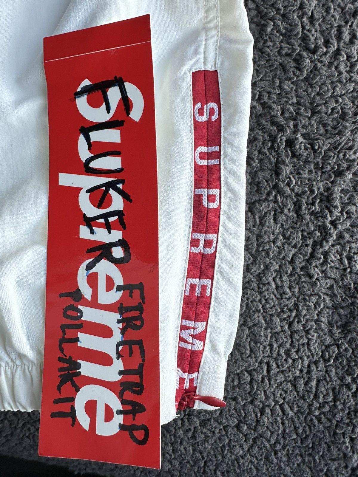 Supreme Supreme Warm Up Pants White FW21 Size M Used 8/10 Size US 30 / EU 46 - 6 Thumbnail