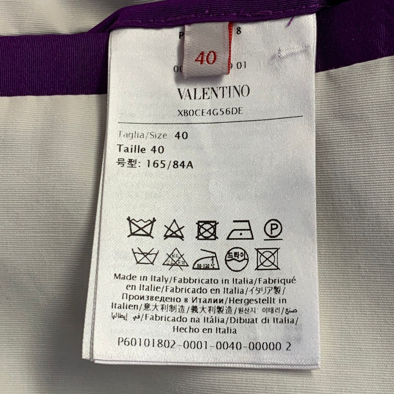 Valentino Size 4 Purple Silk Peak Lapel Drawstring Jacket Blazer Size S / US 4 / IT 40 - 6 Thumbnail