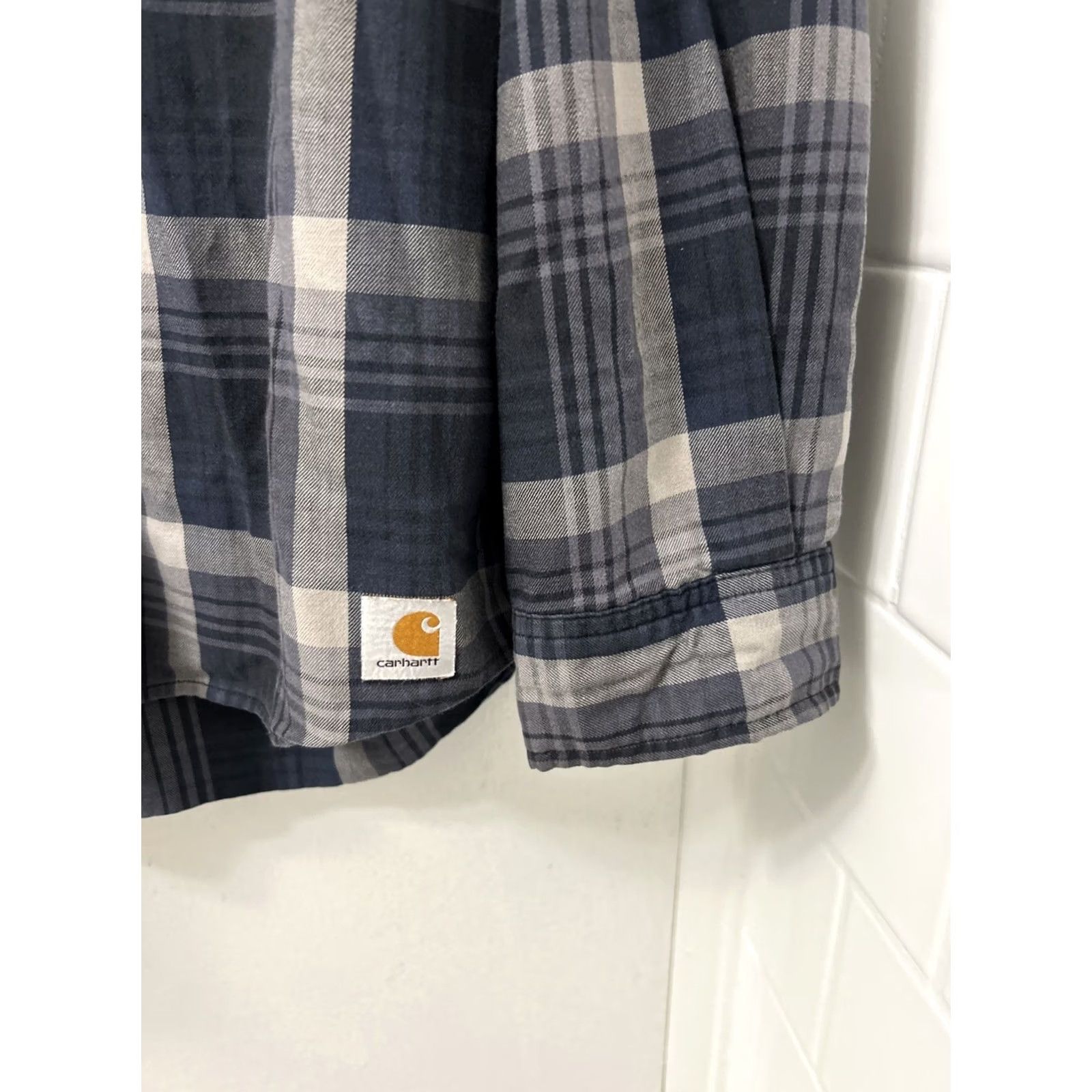Carhartt Carhartt Shirt Mens L Blue Force Reydell Plaid Relaxed Fit Button-Up L/S Size US L / EU 52-54 / 3 - 4 Thumbnail
