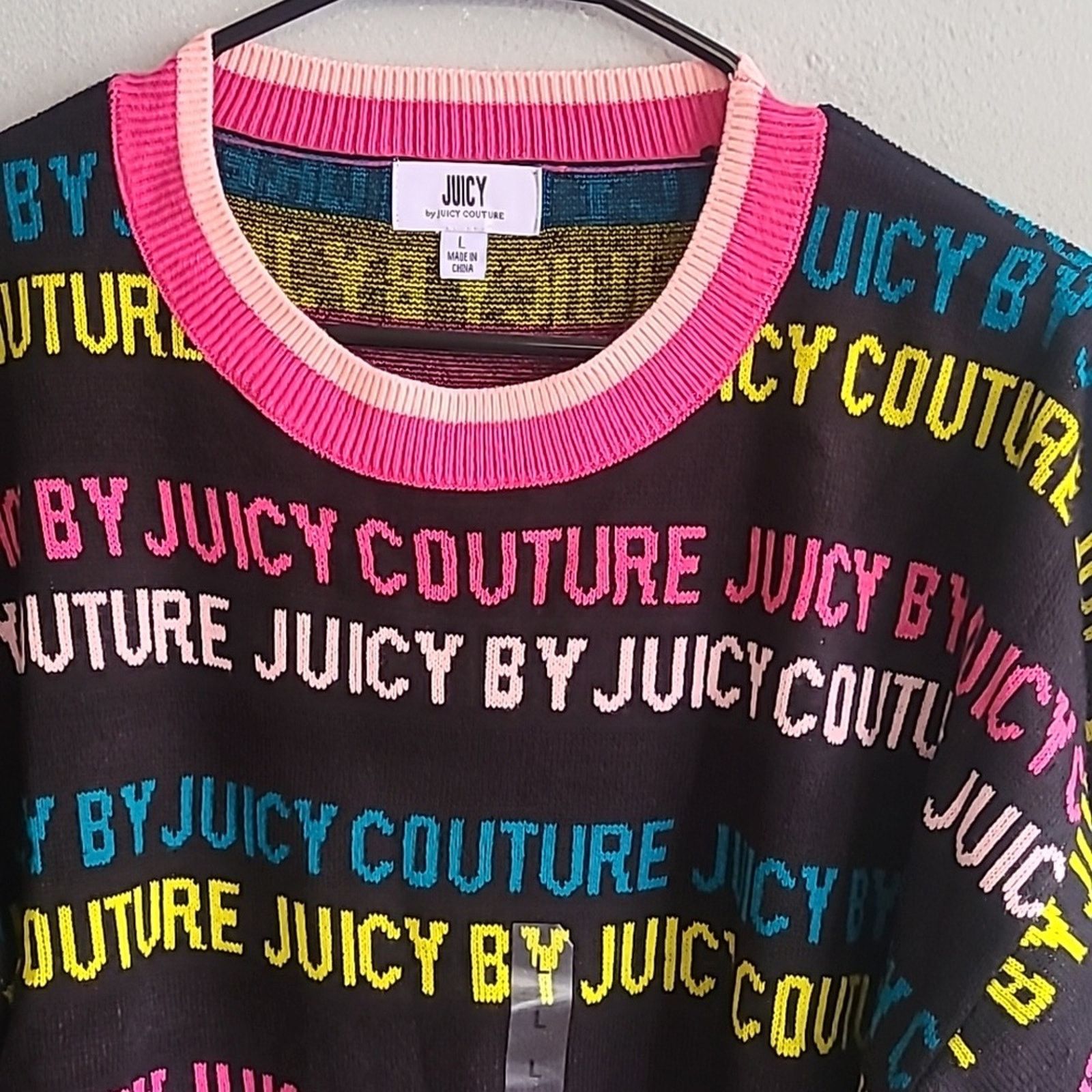 Juicy Couture NEW women's large XL Juicy Couture black sweater Size L / US 10 / IT 46 - 2 Thumbnail