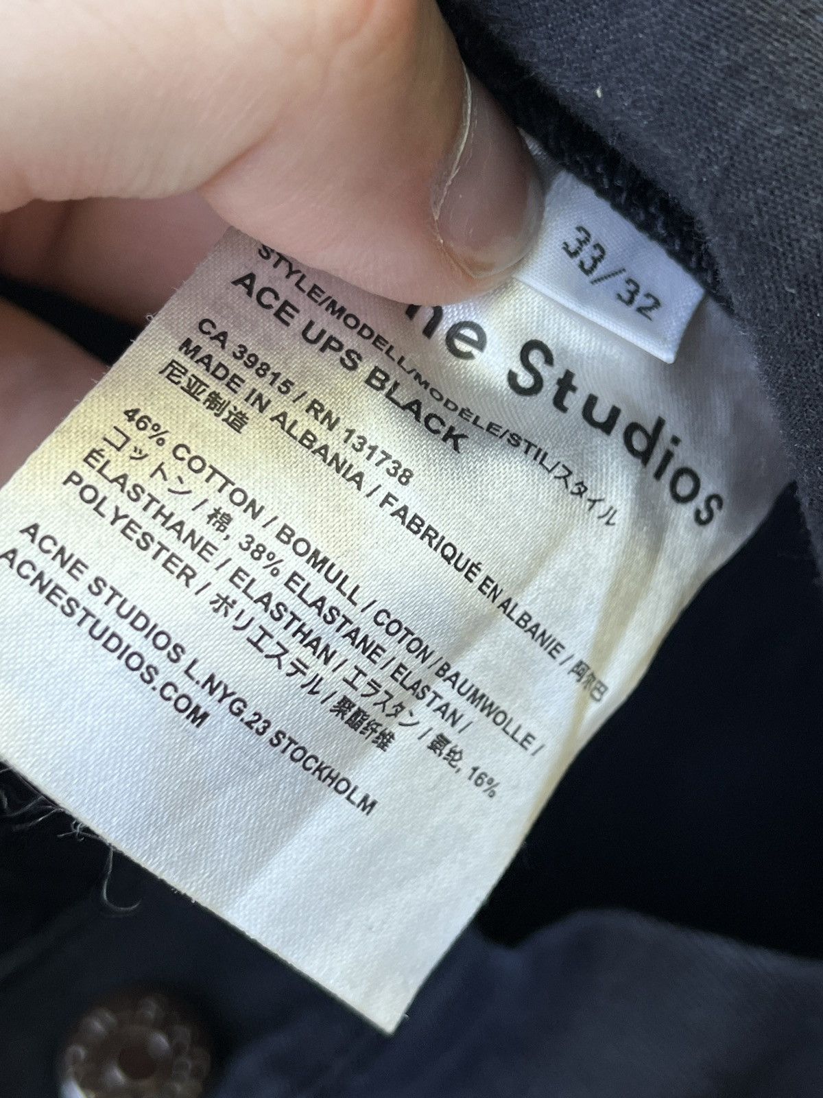 Acne Studios Acne Ace Ups Black 33/32 Size US 33 - 3 Thumbnail