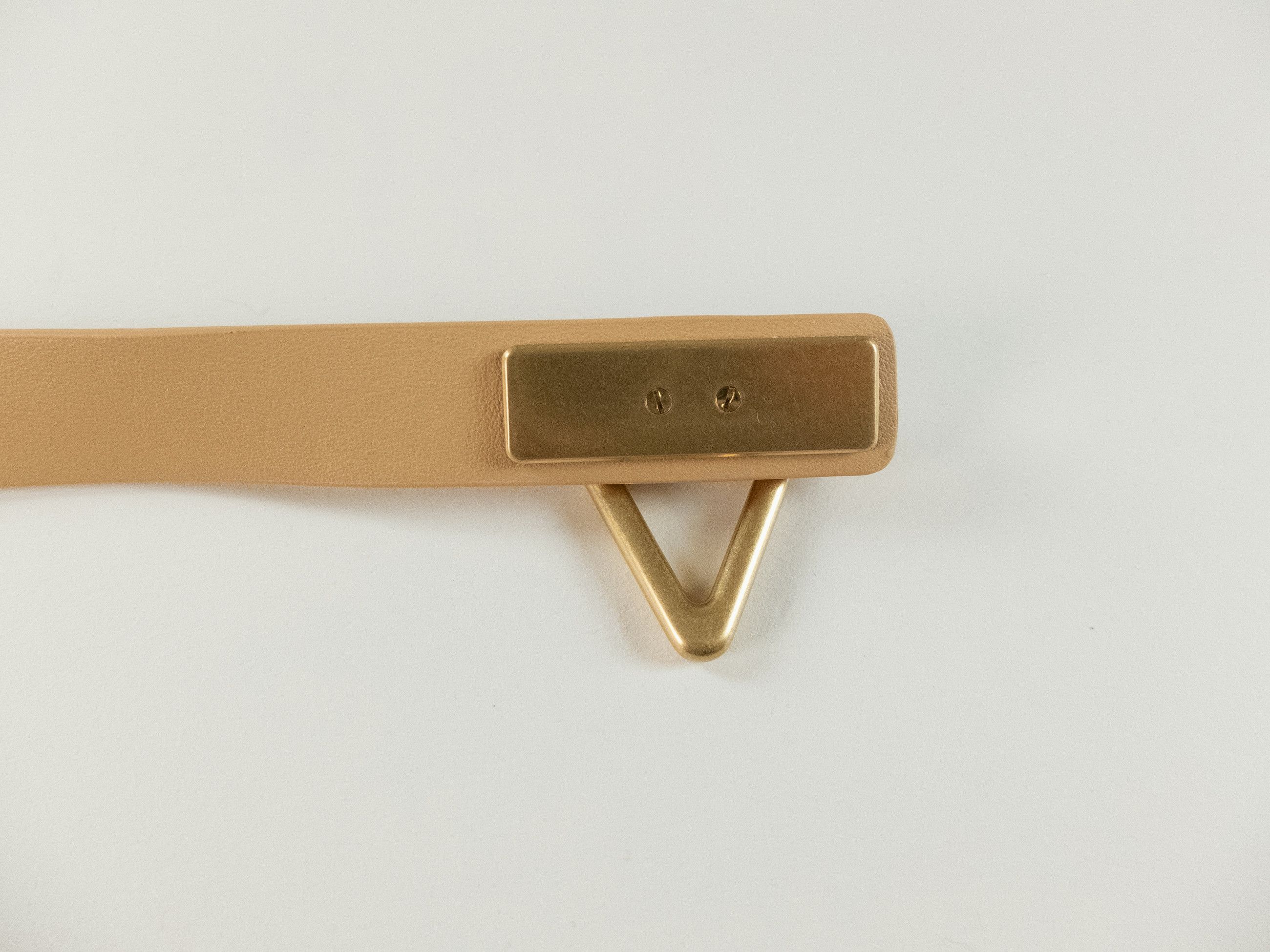 Bottega Veneta BOTTEGA VENETA Point Lock almond beige triangle leather belt Size ONE SIZE - 4 Thumbnail