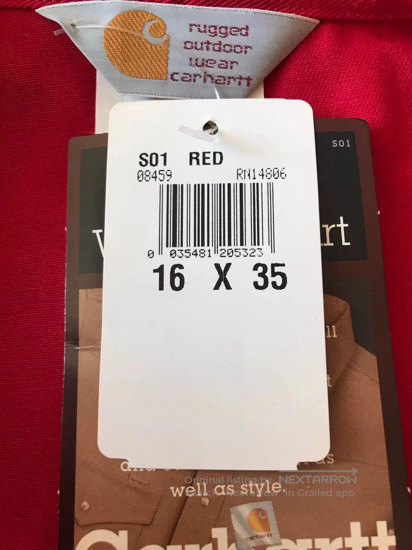 Carhartt Carhartt S01 Red Western Shirt 16×35. Size US M / EU 48-50 / 2 - 8 Thumbnail