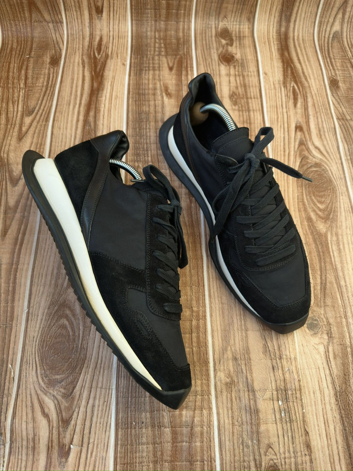 Rick Owens Rick Owens Ss19 Vintage Runner Black Low top Sneaks Size US 10 / EU 43 - 12 Thumbnail