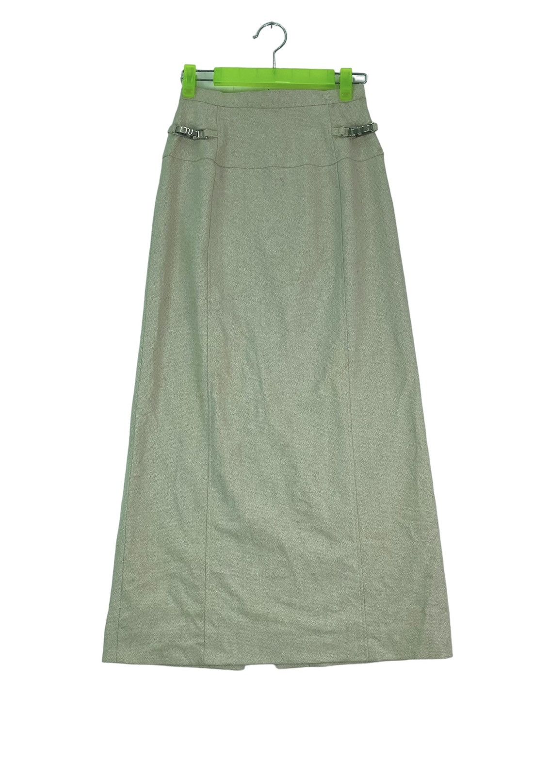 Courreges Vtg rare 90s COURREGES high waist wool pencil skirt Size 24" / US 00 / IT 34 - 4 Thumbnail