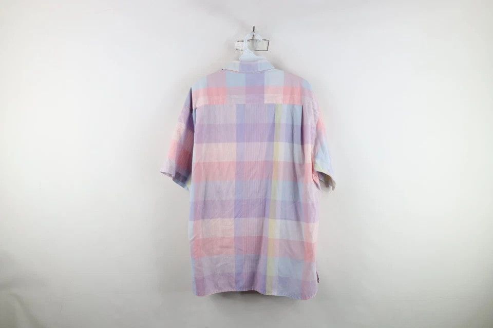 Vintage Vintage 90s Streetwear Plaid Short Sleeve Button Down Shirt Size US XL / EU 56 / 4 - 11 Thumbnail