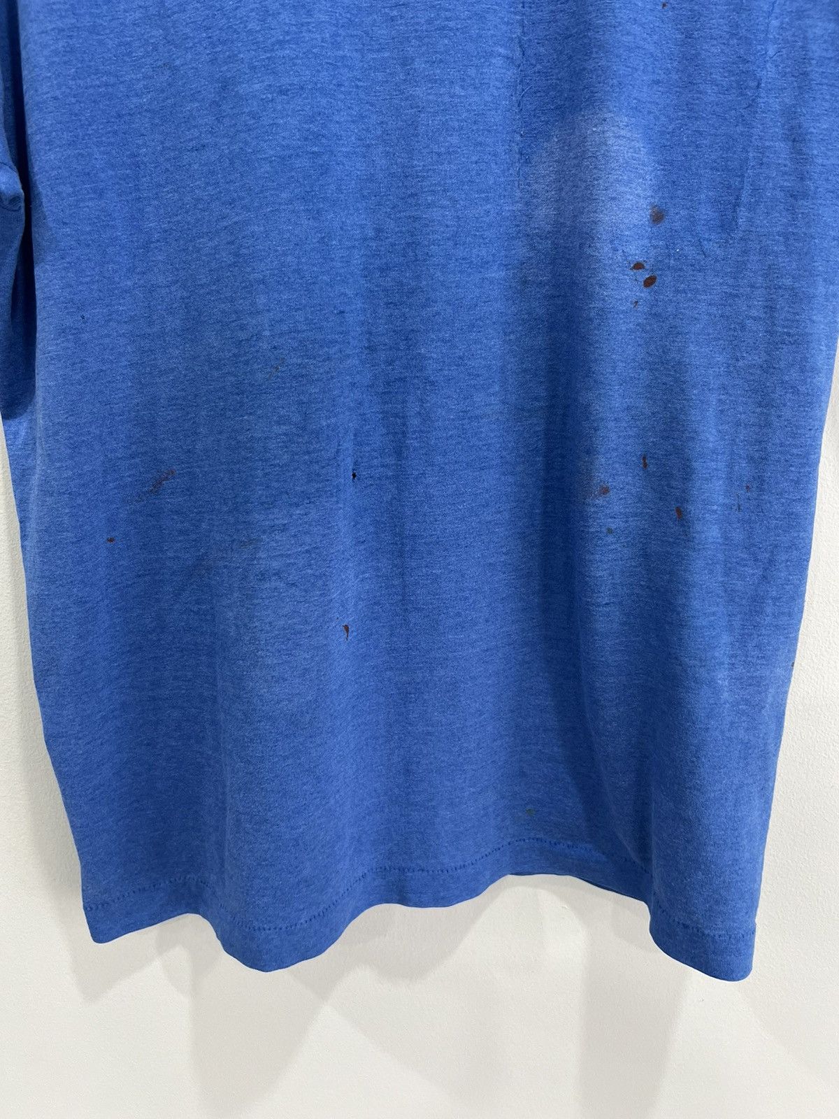 Japanese Brand Vintage 90s Blank Tee Shirt single stitch ghost pocket faded Size US L / EU 52-54 / 3 - 2 Thumbnail