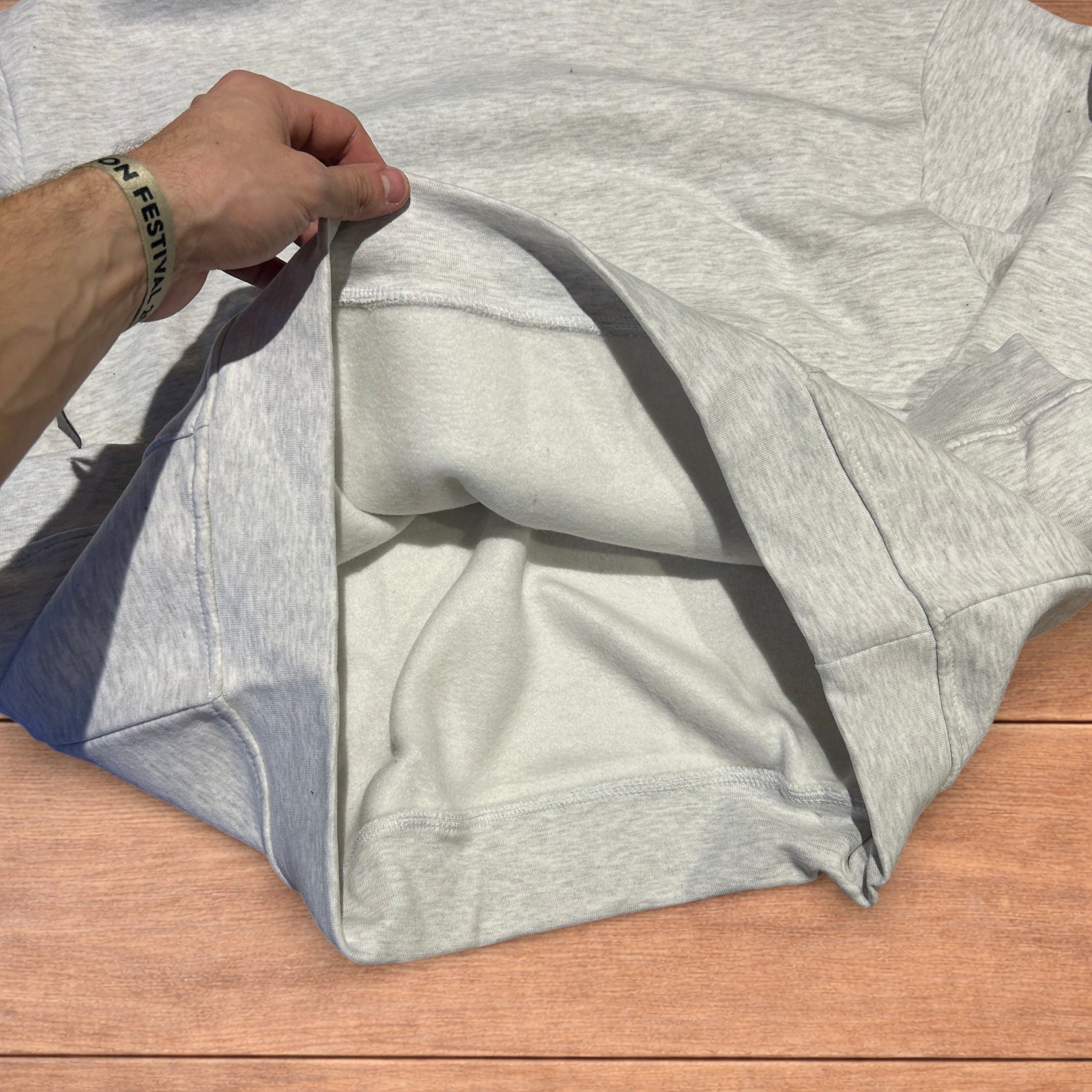 Japanese Brand Oversized baggy boxy Korean hoodie jumper in marl grey. Size US M / EU 48-50 / 2 - 6 Thumbnail