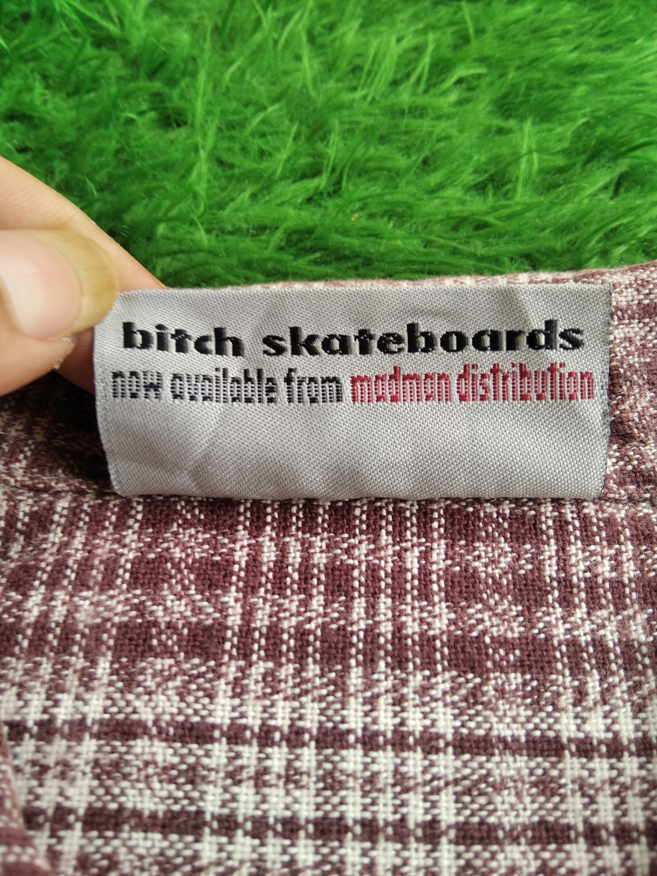 Girl Skateboards × Vintage VTG 90s Bitch Skateboard Half Zip Croped Boxy Shirt Size US L / EU 52-54 / 3 - 6 Thumbnail
