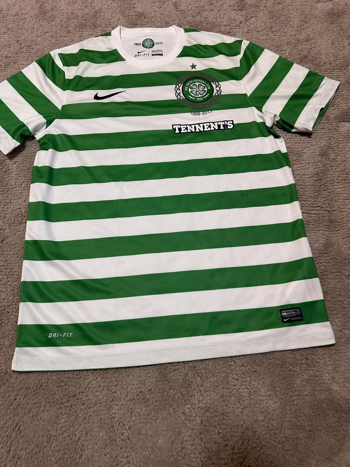 Nike CELTIC 2012/13 SHIRT ANNIVERSARY FOOTBALL SOCCER JERSEY Size US L / EU 52-54 / 3 - 2 Thumbnail