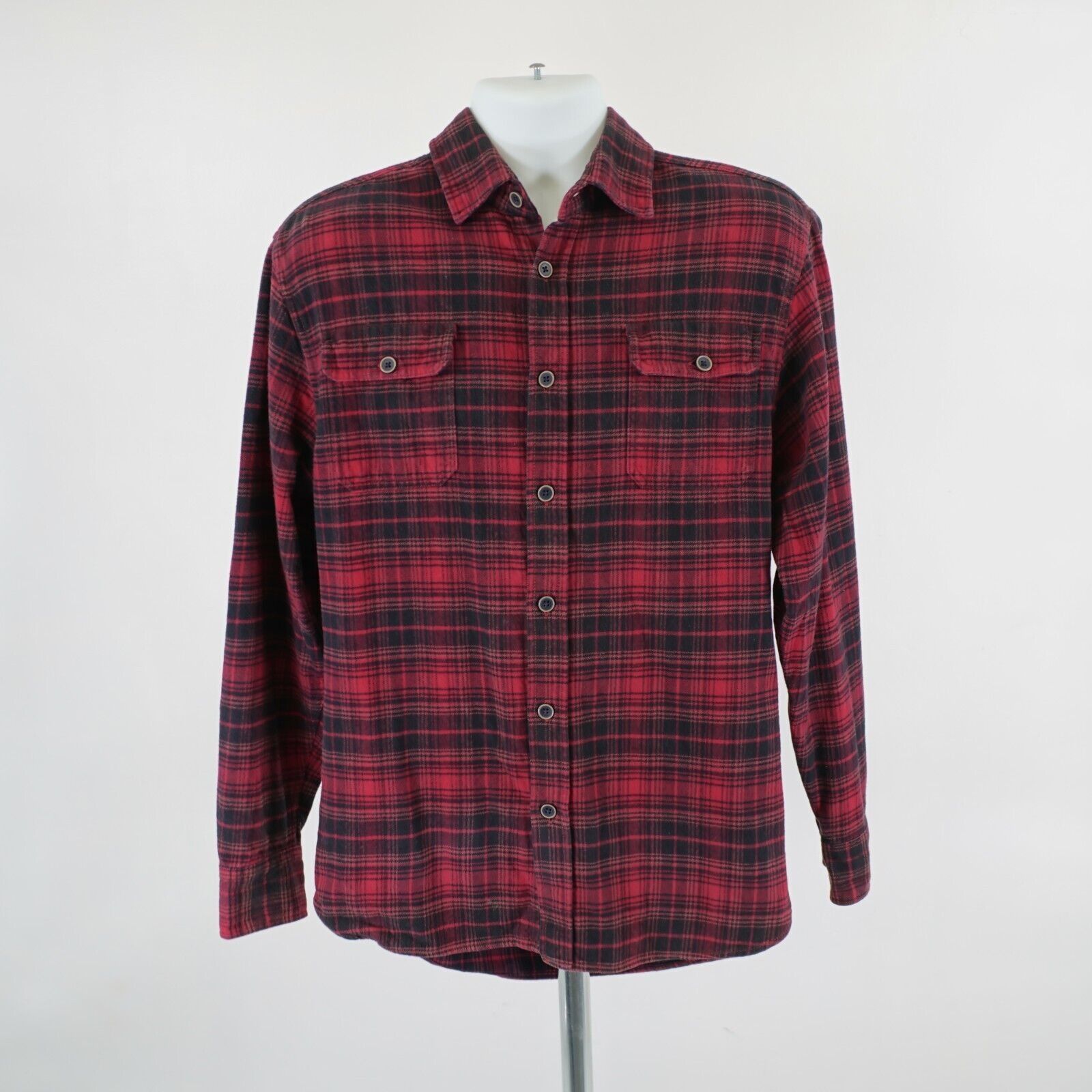 J.A.C.H.S. Mfg. Co. Jachs Red Red Plaid Flannel Medium Collared Dress Shirt Pock Size US M / EU 48-50 / 2 - 4 Thumbnail