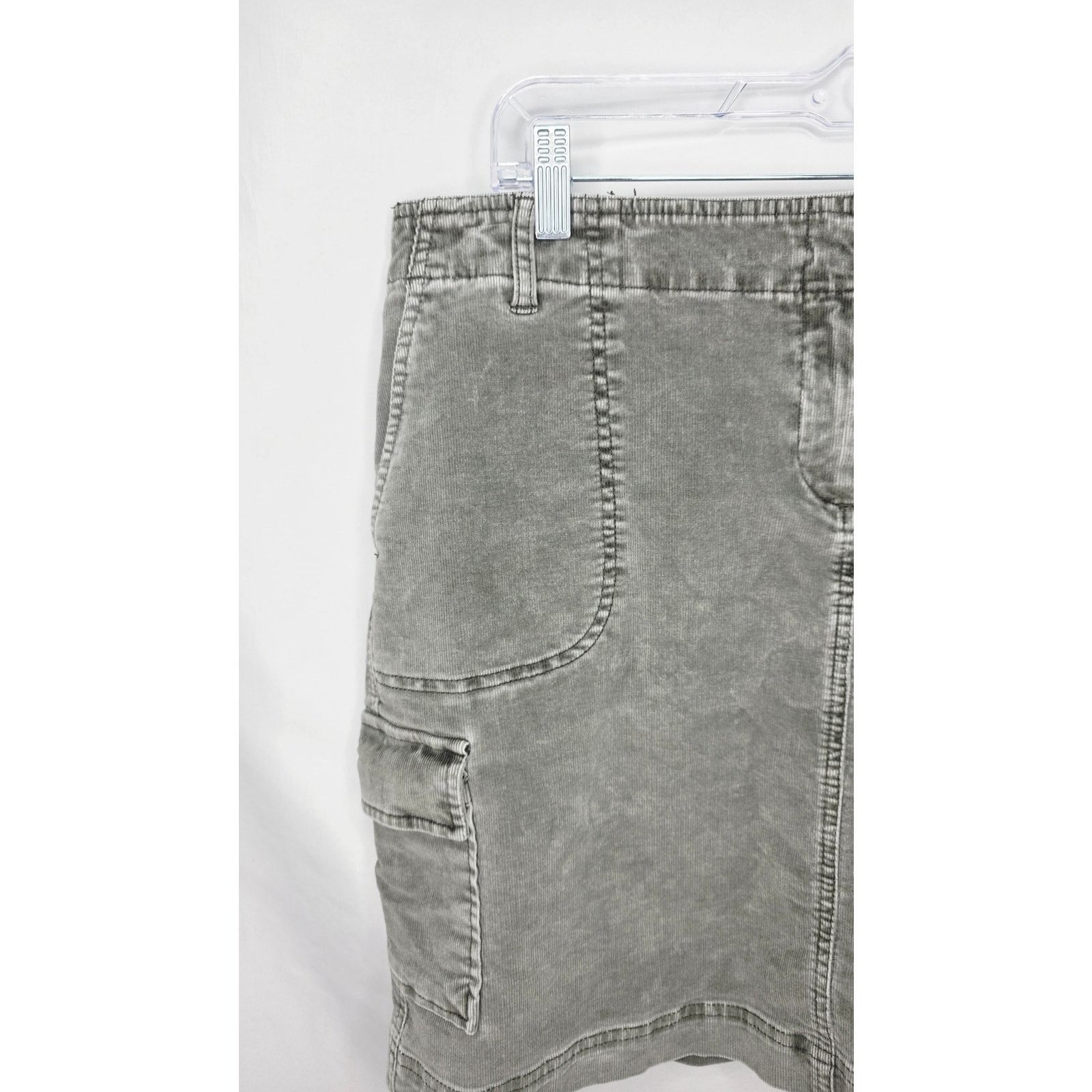 Other J Jill Gray Corduroy Utility Cargo Skirt Size 14 Gorpcore Size 37" - 3 Thumbnail