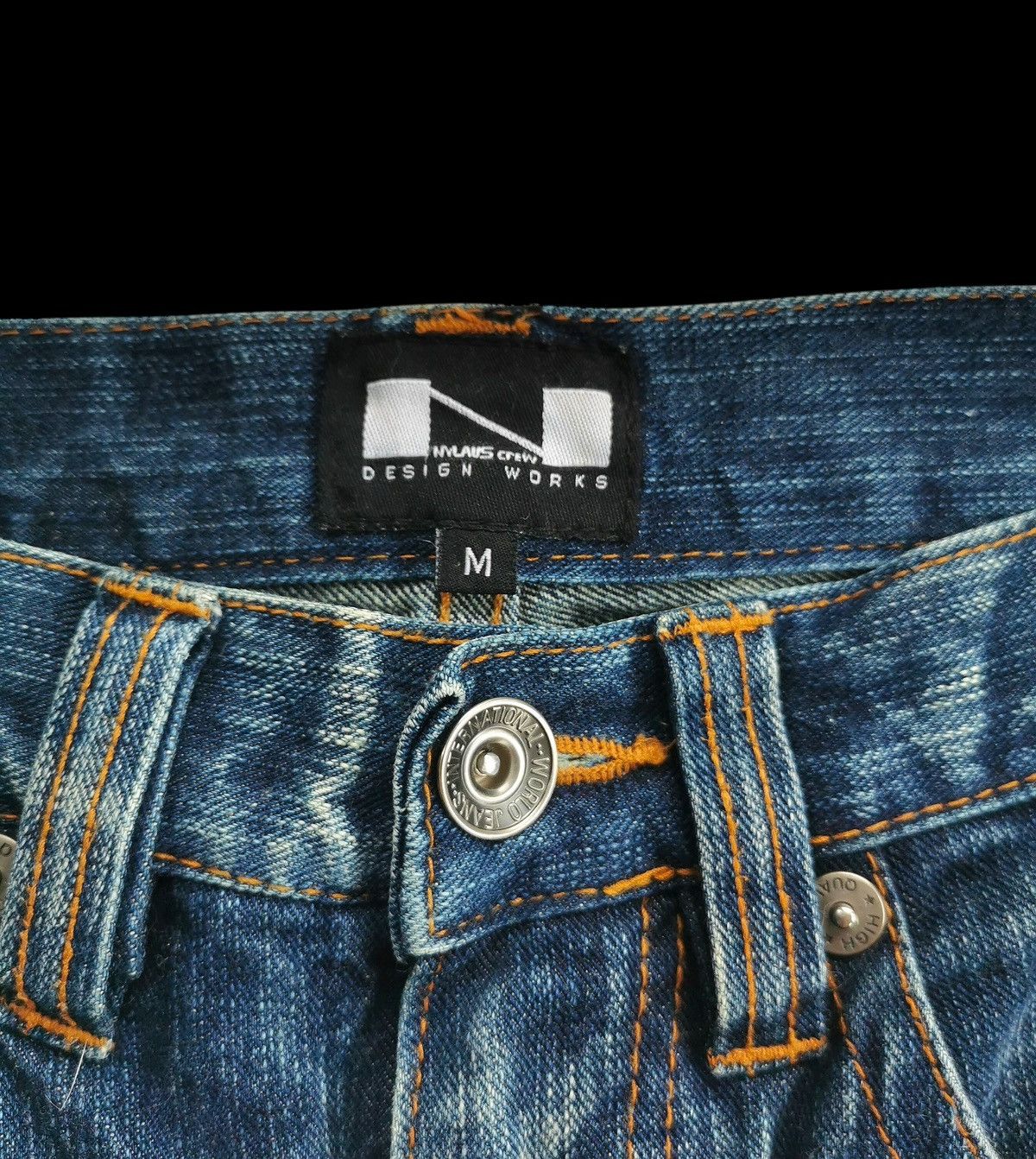 Le Grande Bleu (L.G.B.) Vintage Nylaus Discharge Lightning Thunder Flare Jeans Size US 31 - 11 Thumbnail
