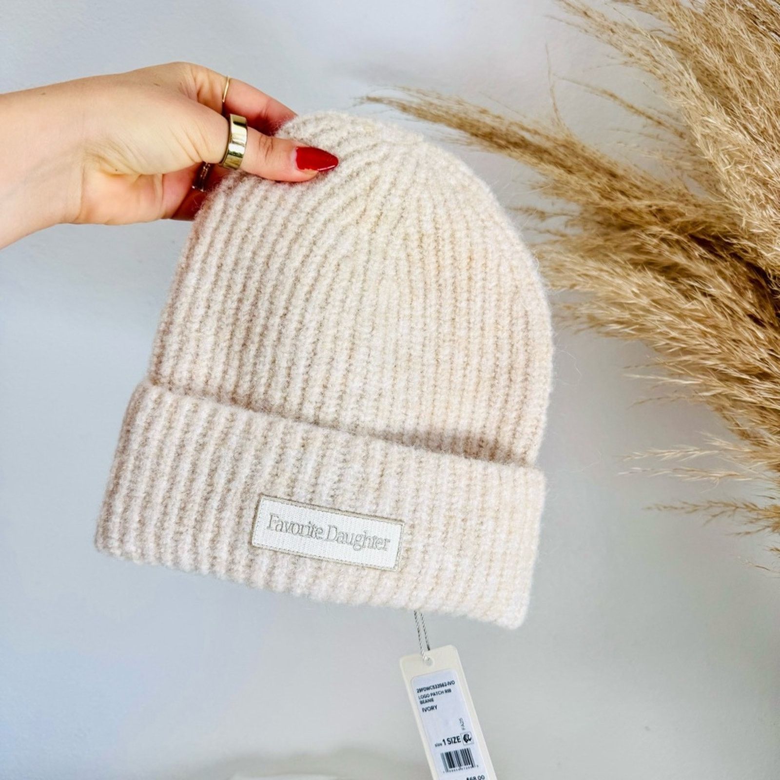 Anthropologie Cream Knit Beanie Anthropologie Maeve Beanie Cream - Gem main image 4
