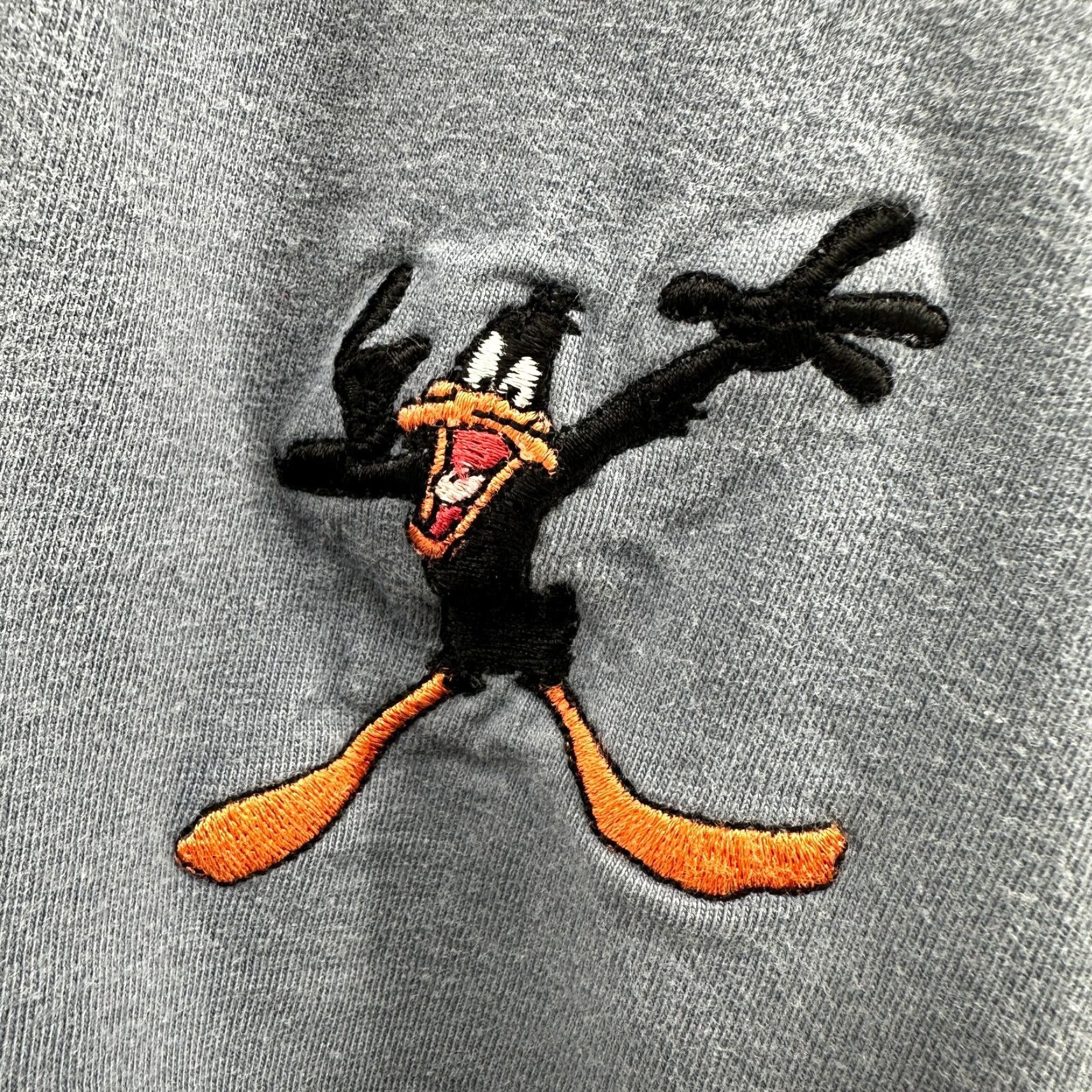 Vintage VINTAGE Warner Bros Polo Shirt Gray Men's M Daffy Duck Short Sleeve Collared Polo Shirt Casual Golf shirts Mens Warner Bros Classic 90s Theme Size US M / EU 48-50 / 2 - 7 Thumbnail