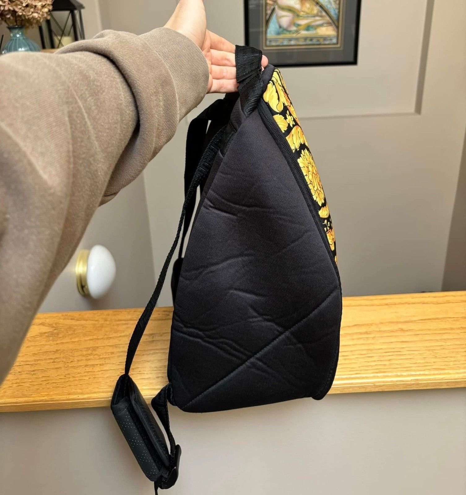 Versace Versace Gold Barocco Print Backpack - Authentic - New Size ONE SIZE - 2 Thumbnail