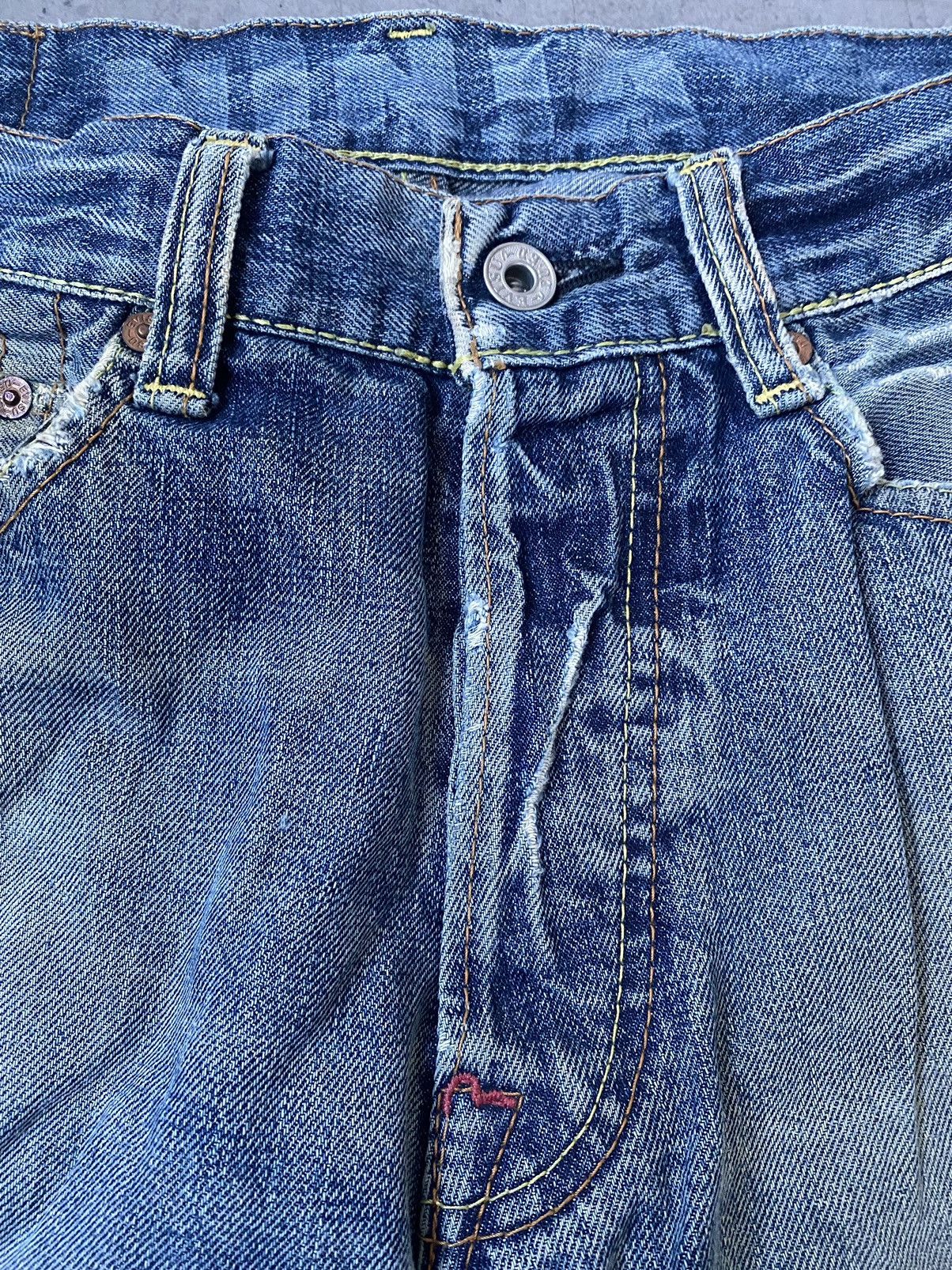 Evisu Evisu Ninja 🥷 Distressed Selvidge Casual Pants Veryrare Y2K Size US 30 / EU 46 - 5 Thumbnail