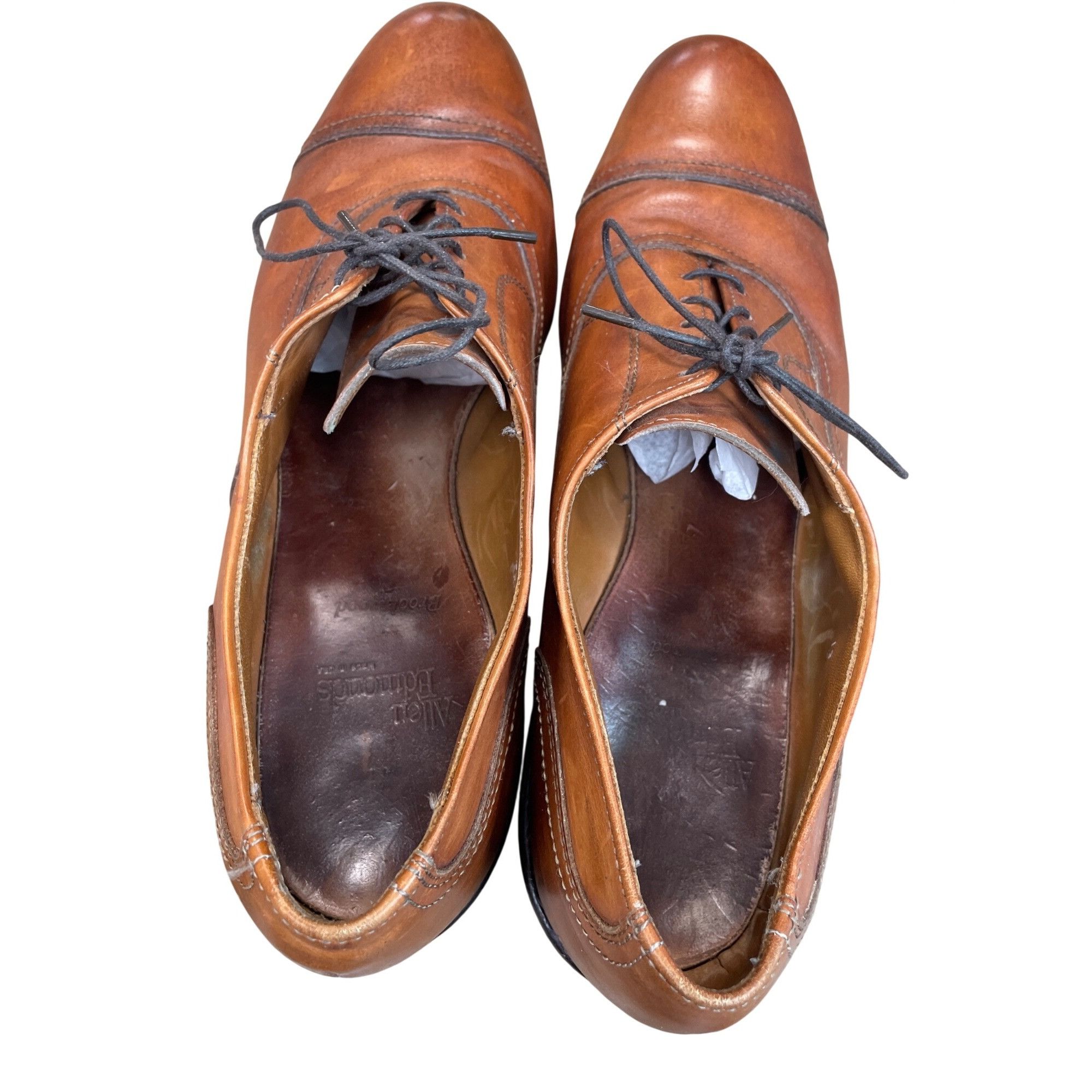 Allen Edmonds Allen Edmonds Brookwood mens brown leather cap toe oxford sh Size US 13 / EU 46 - 12 Thumbnail