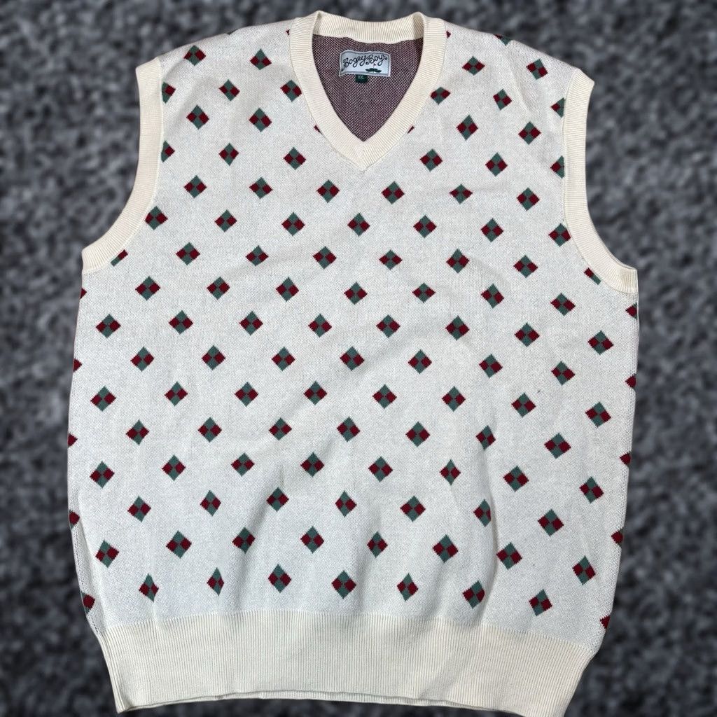 Vintage Bogey Boys Sweater Vest Mens 2XL Yellow Diamond Golf NWOT Size US XXL / EU 58 / 5 - 1 Thumbnail