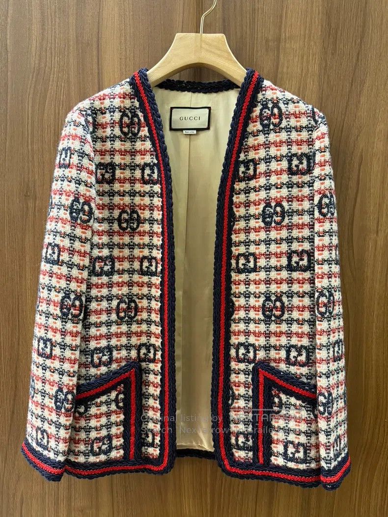 Gucci Gucci Classic double G tweed jacket Size S / US 4 / IT 40 - 1 Thumbnail