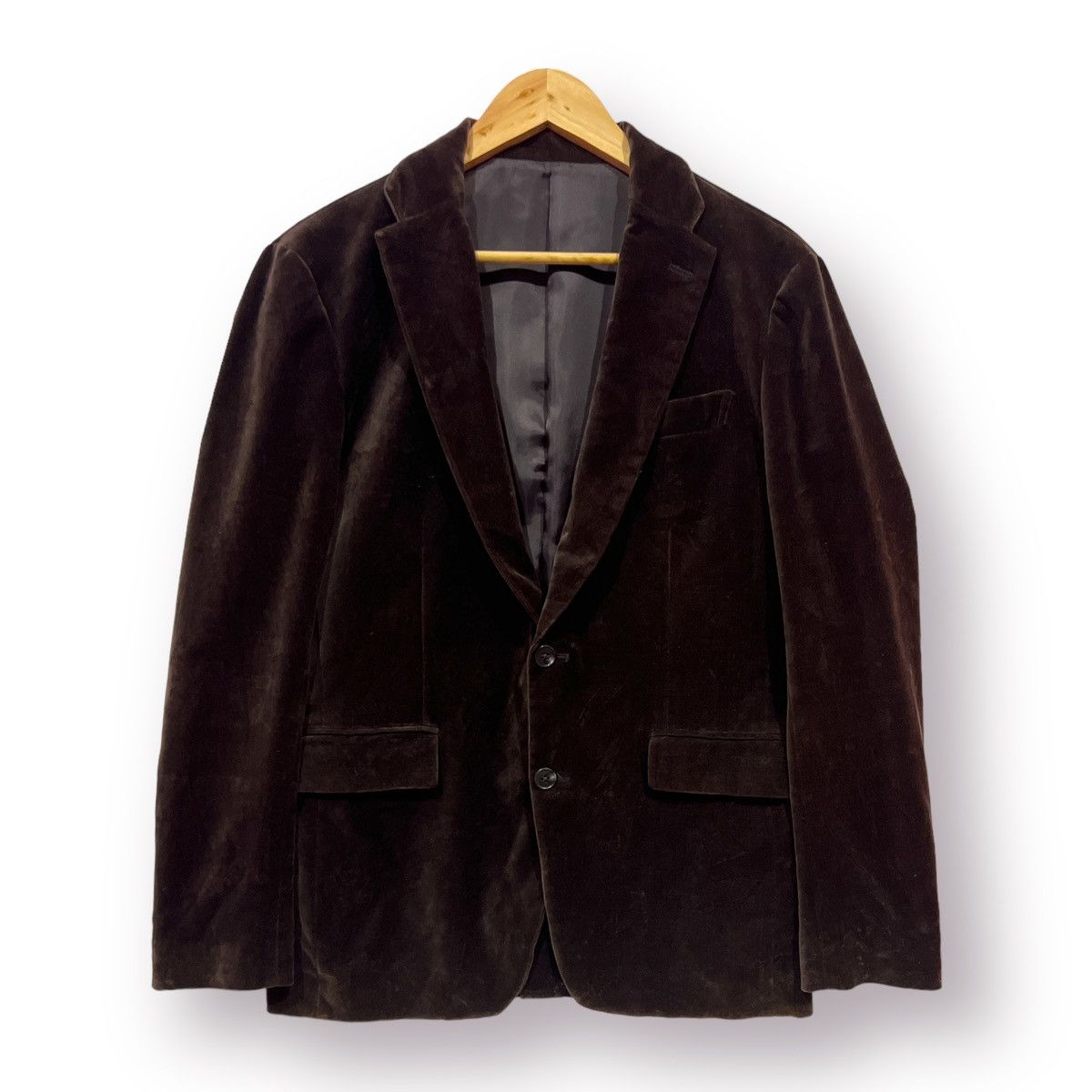 Japanese Brand × Other × Takeo Kikuchi 🔥 Takeo Kikuchi valvet brown blazer jacket Size US M / EU 48-50 / 2 - 1 Thumbnail
