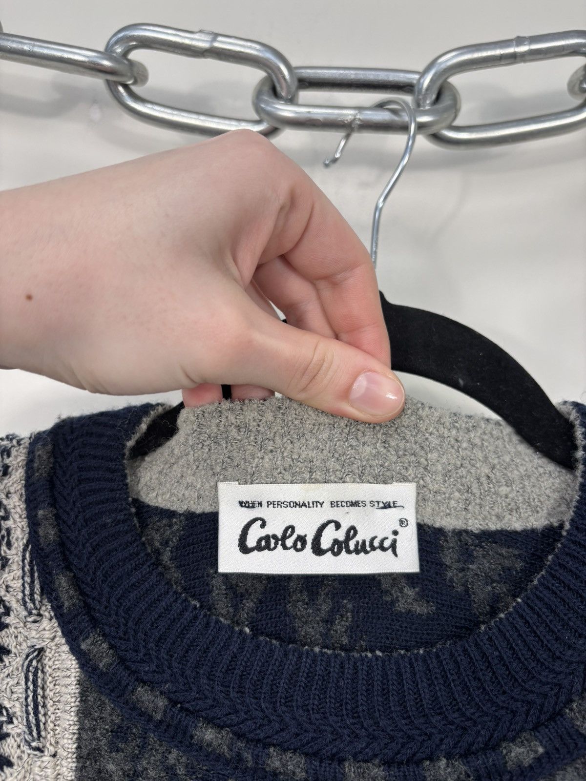 Carlo Colucci Carlo Colucci Vintage 3D Textured Knit Wool Blend Sweater Size US XL / EU 56 / 4 - 6 Thumbnail