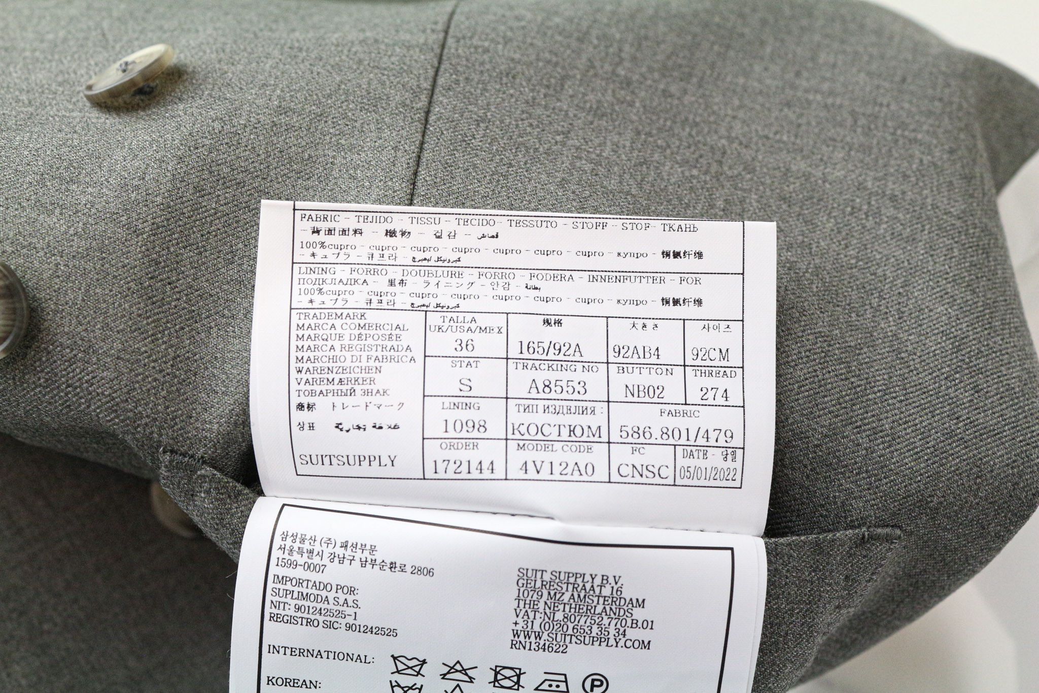 Suitsupply UK36S Wool Green Waistcoat Trousers Suit 74032 Size 36S - 9 Thumbnail
