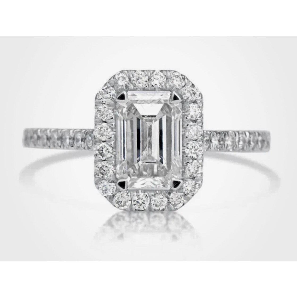 Other 2 carat Moissanite Triangular Cut Ring Moissanite Accent 7 Size ONE SIZE - 3 Thumbnail